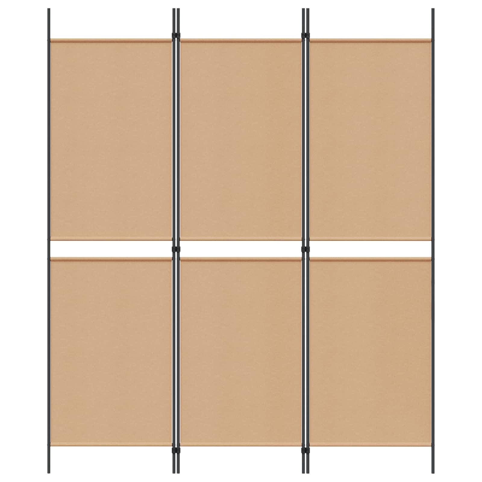 vidaXL 3-teiliger Raumteiler Beige 150 x 180 cm Stoff