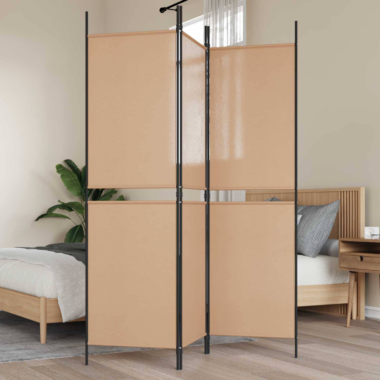 vidaXL 3-teiliger Raumteiler Beige 150 x 180 cm Stoff