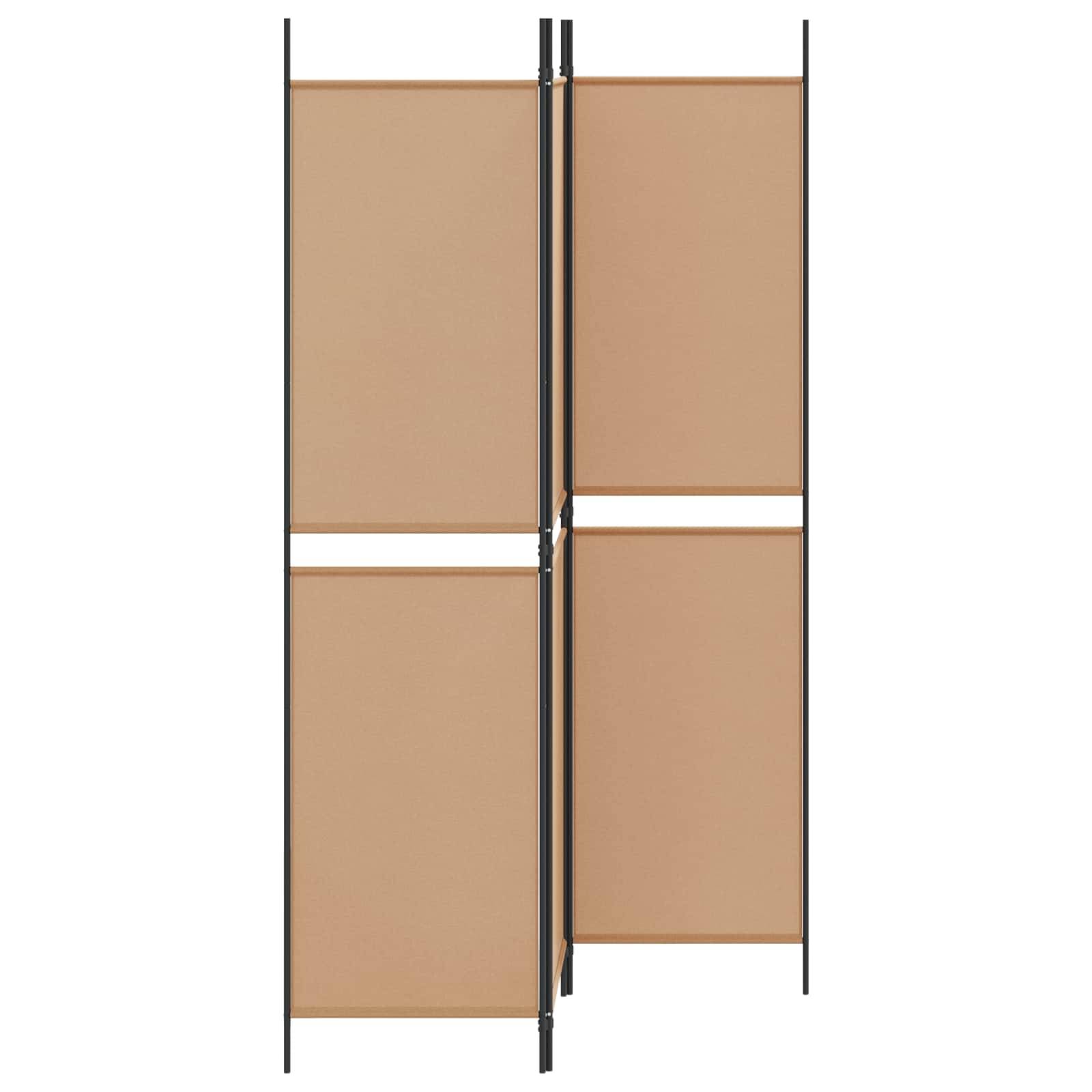 vidaXL 3-teiliger Raumteiler Beige 150 x 200 cm Stoff