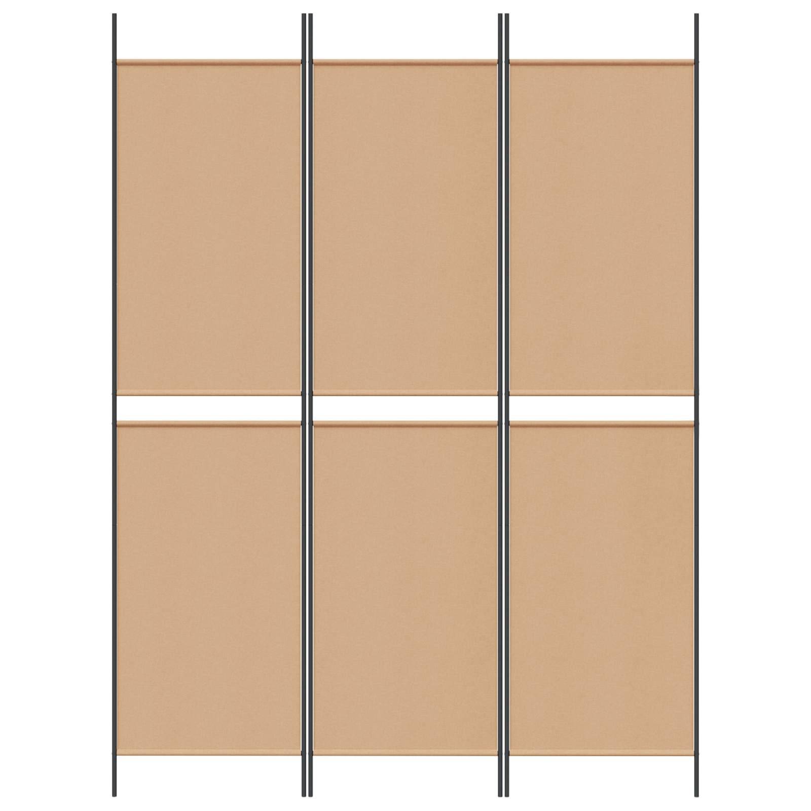 vidaXL 3-teiliger Raumteiler Beige 150 x 200 cm Stoff