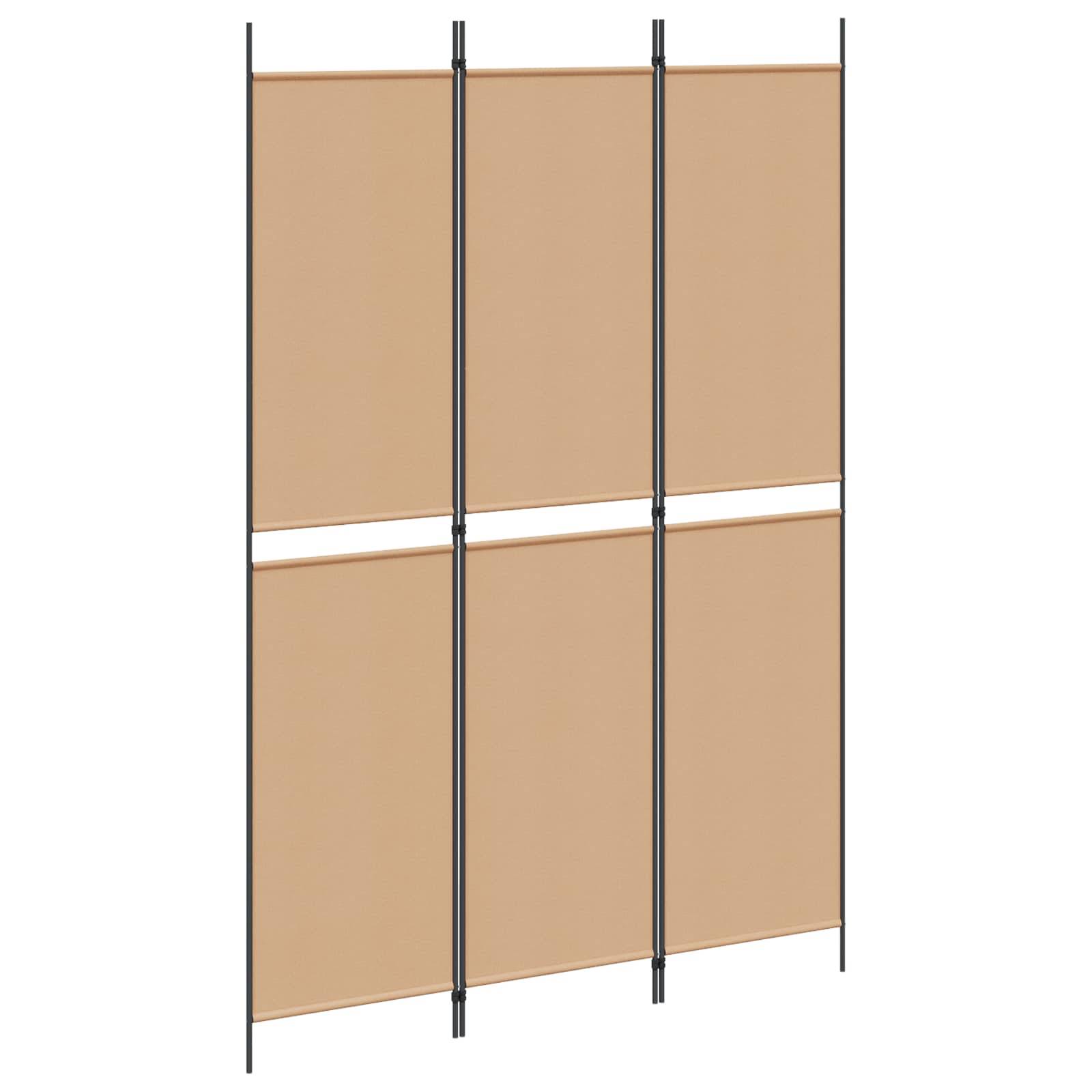 vidaXL 3-teiliger Raumteiler Beige 150 x 220 cm Stoff