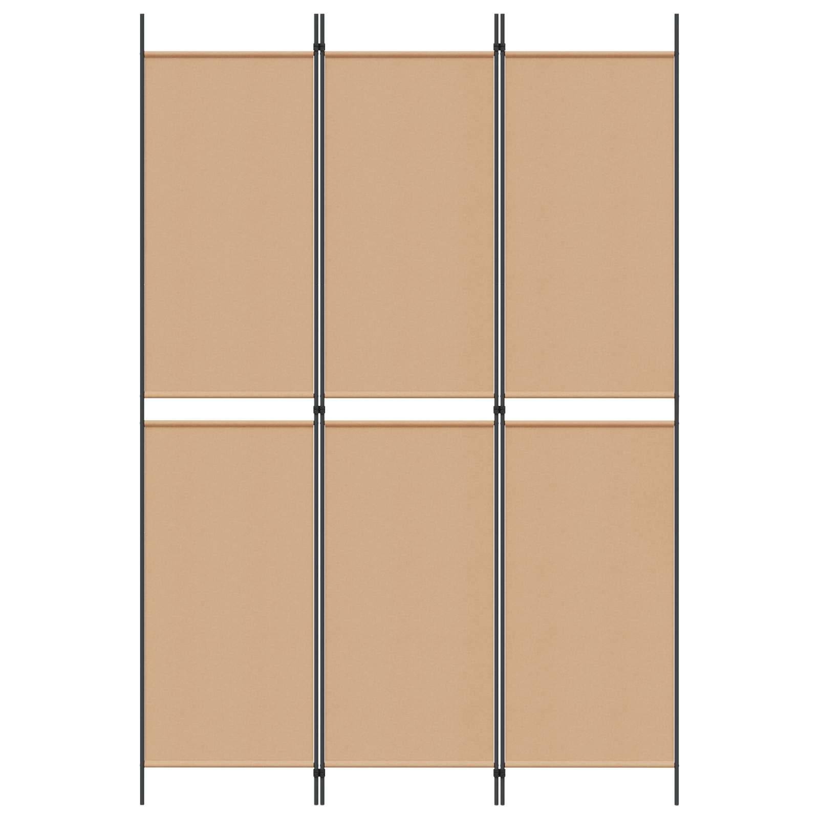 vidaXL 3-teiliger Raumteiler Beige 150 x 220 cm Stoff