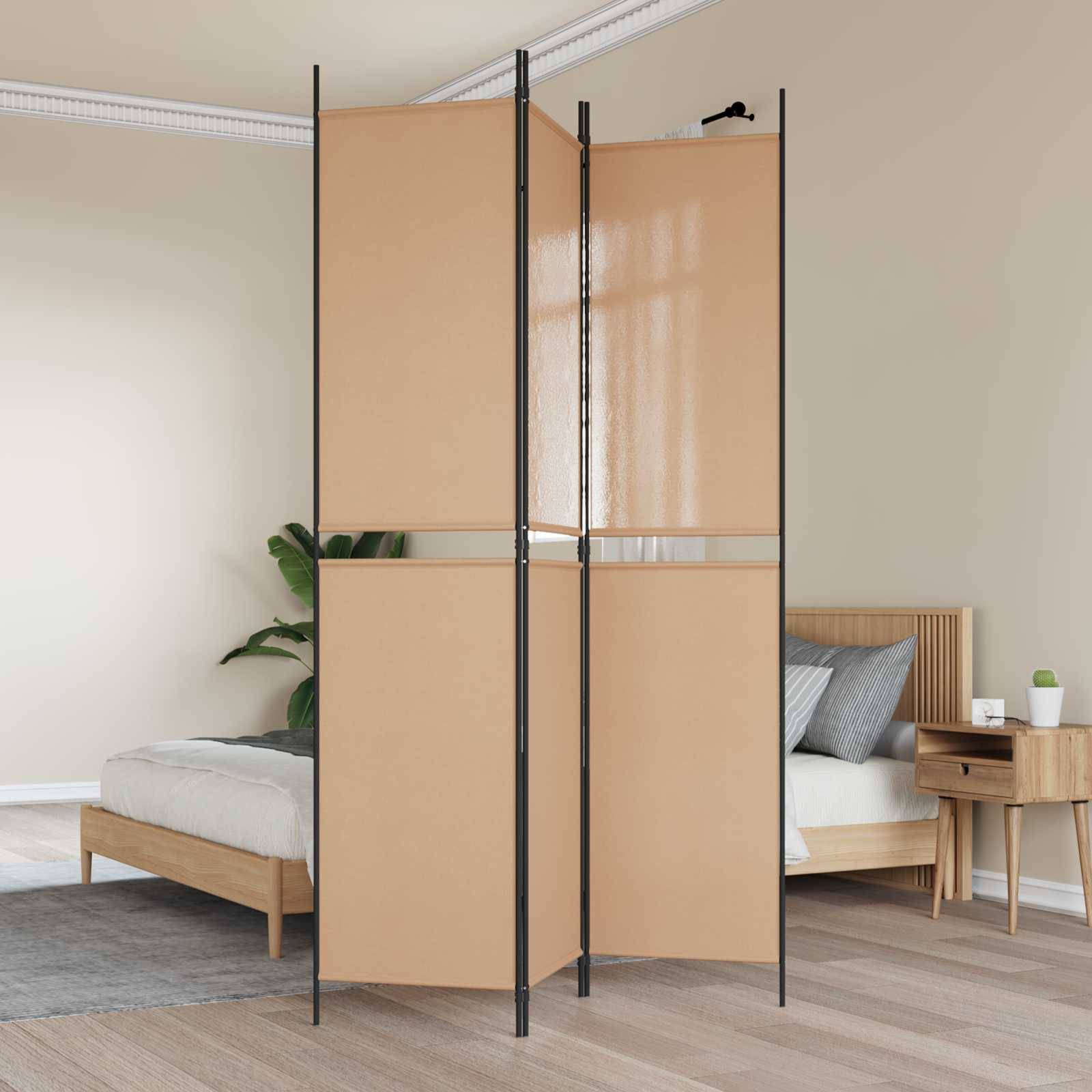 vidaXL 3-teiliger Raumteiler Beige 150 x 220 cm Stoff