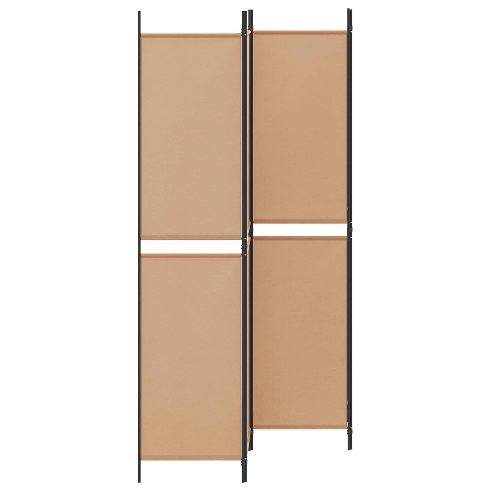 vidaXL 4-teiliger Raumteiler Beige 200 x 220 cm Stoff