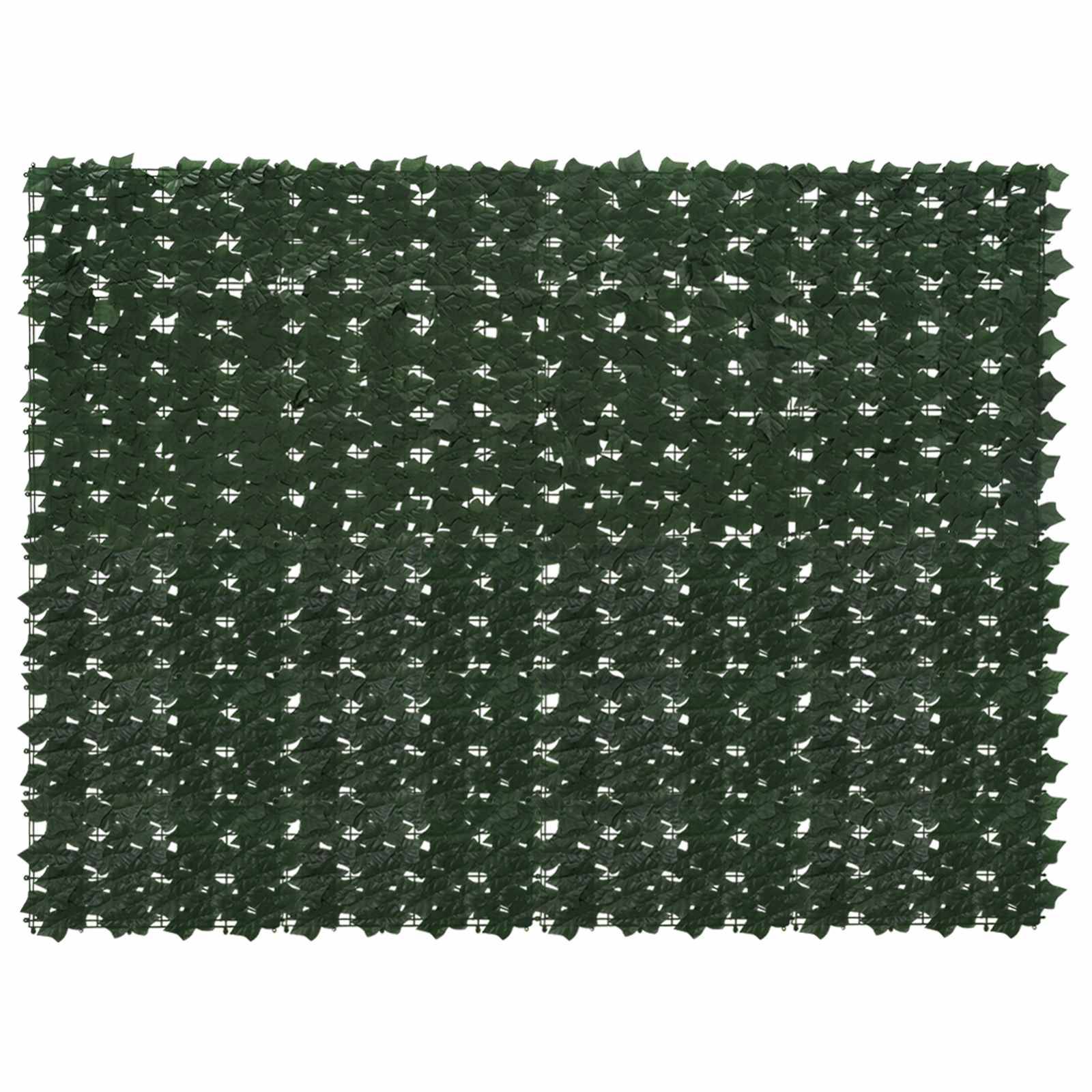 vidaXL Balkonsichtschutz mit Blättern Dunkelgrün 200 x 150 cm