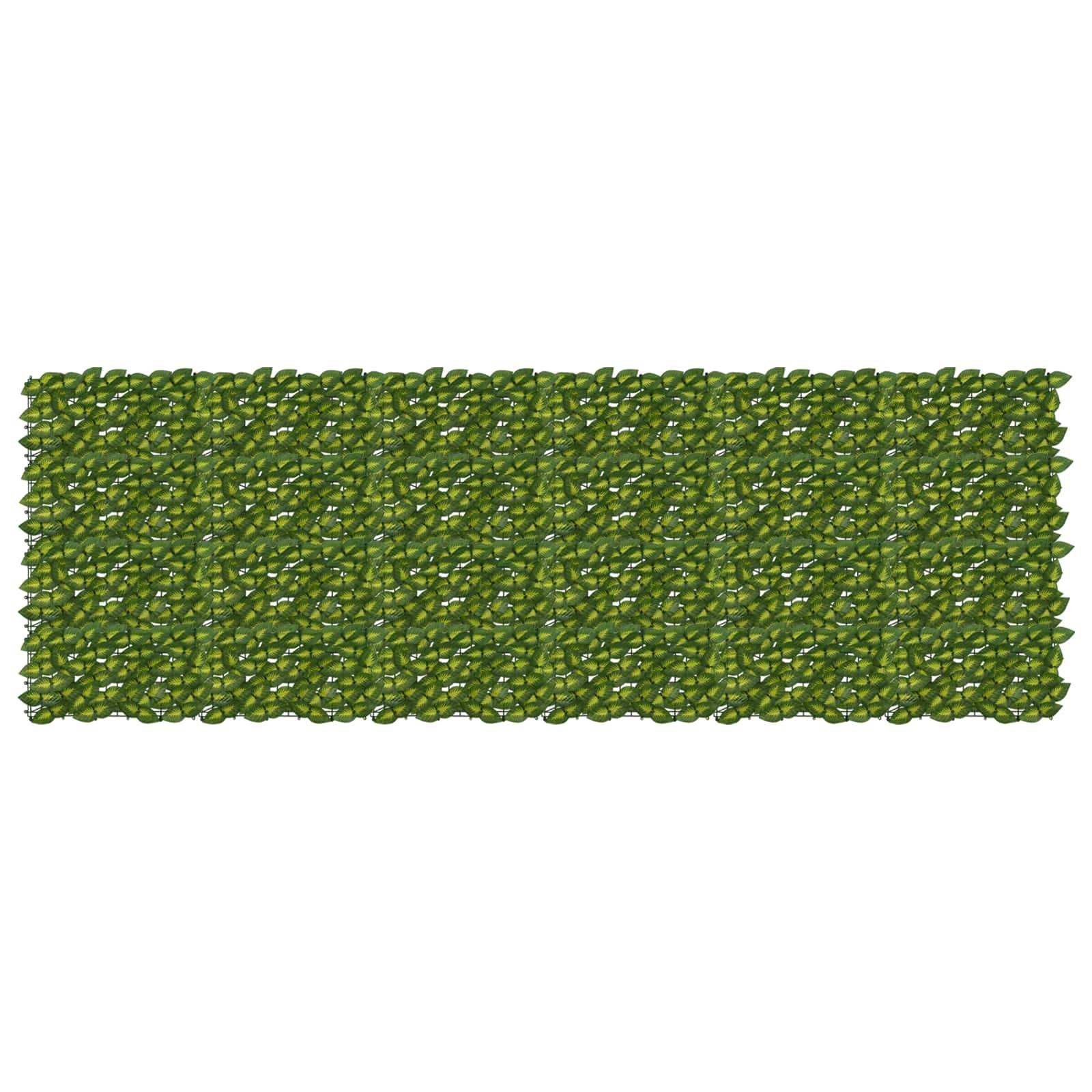 vidaXL Balkonsichtschutz mit Blättern Grün und Gelb 300 x 100 cm