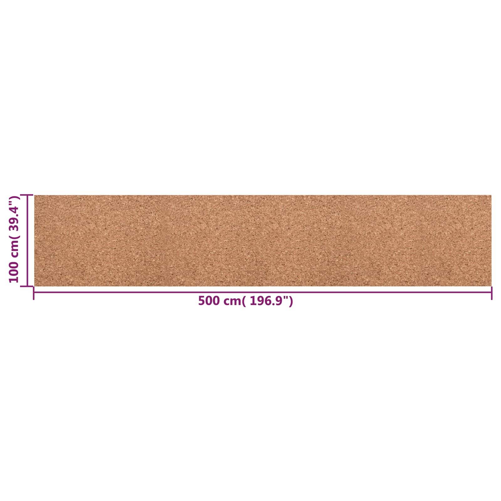 vidaXL Korkrolle Braun 100 x 500 x 0,5 cm Kork