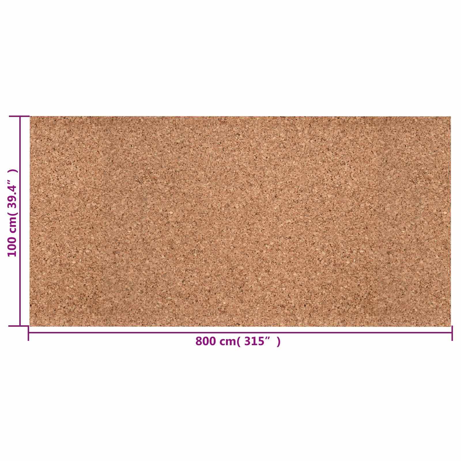 vidaXL Korkrolle Braun 100 x 800 x 0,2 cm Kork