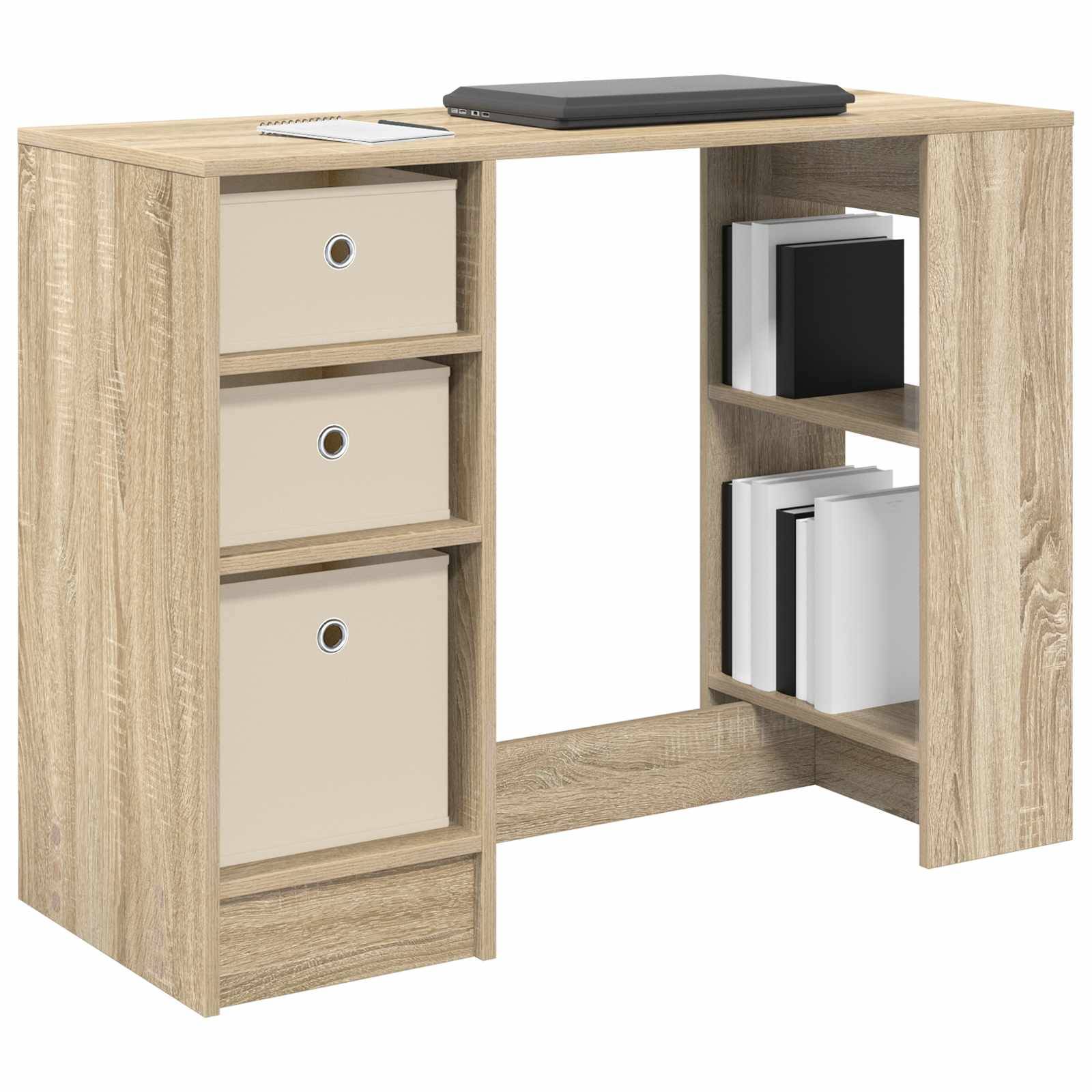 vidaXL Schreibtisch Sonoma-Eiche 100 x 40 x 75 cm Holzwerkstoff