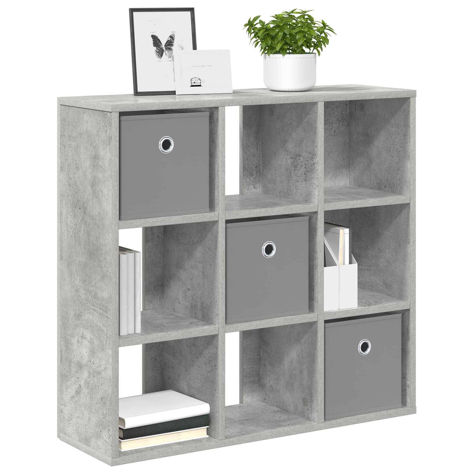 vidaXL Sideboard mit Schubladen Beton Grau 73,5 x 24 x 69,5 cm