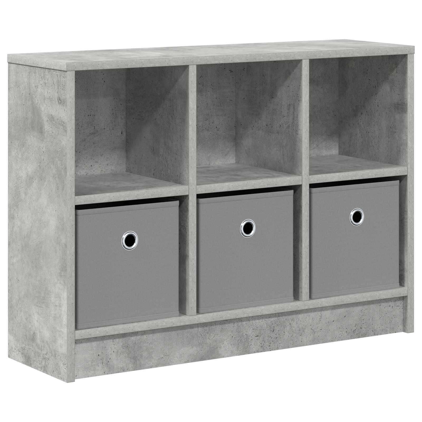 vidaXL Sideboard mit Schubladen Beton Grau 73,5 x 22,5 x 53,5 cm