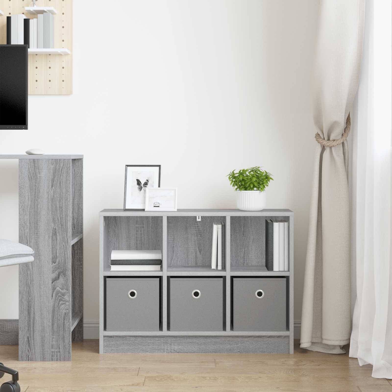 vidaXL Sideboard mit Schubladen Graues Sonoma 73,5 x 22,5 x 53,5 cm