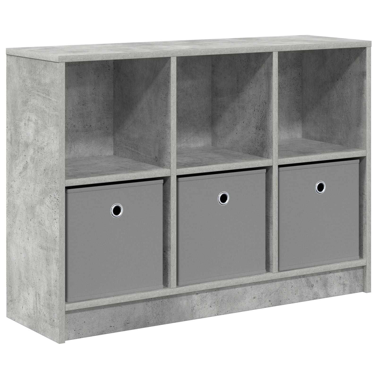 vidaXL Sideboard mit Schubladen Beton Grau 88,5 x 27,5 x 63,5 cm