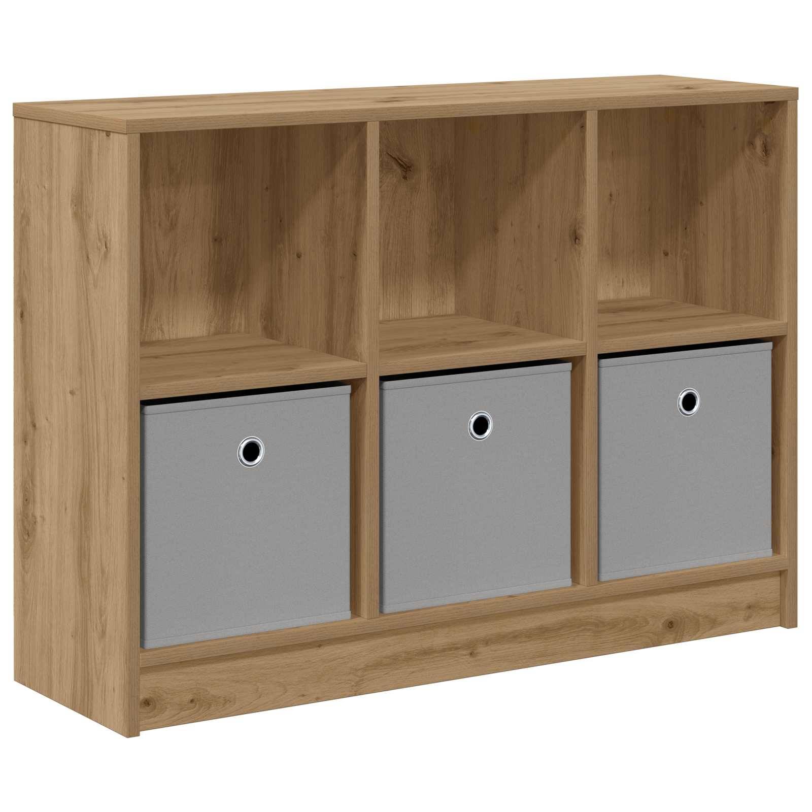 vidaXL Sideboard mit Schubladen Artisan-Eiche 88,5 x 27,5 x 63,5 cm