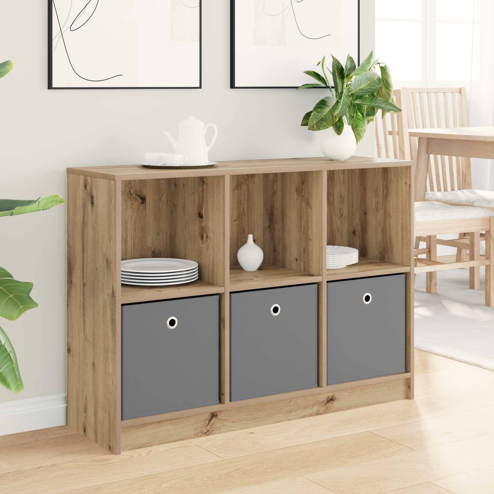 vidaXL Sideboard mit Schubladen Artisan-Eiche 102 x 32 x 73,5 cm