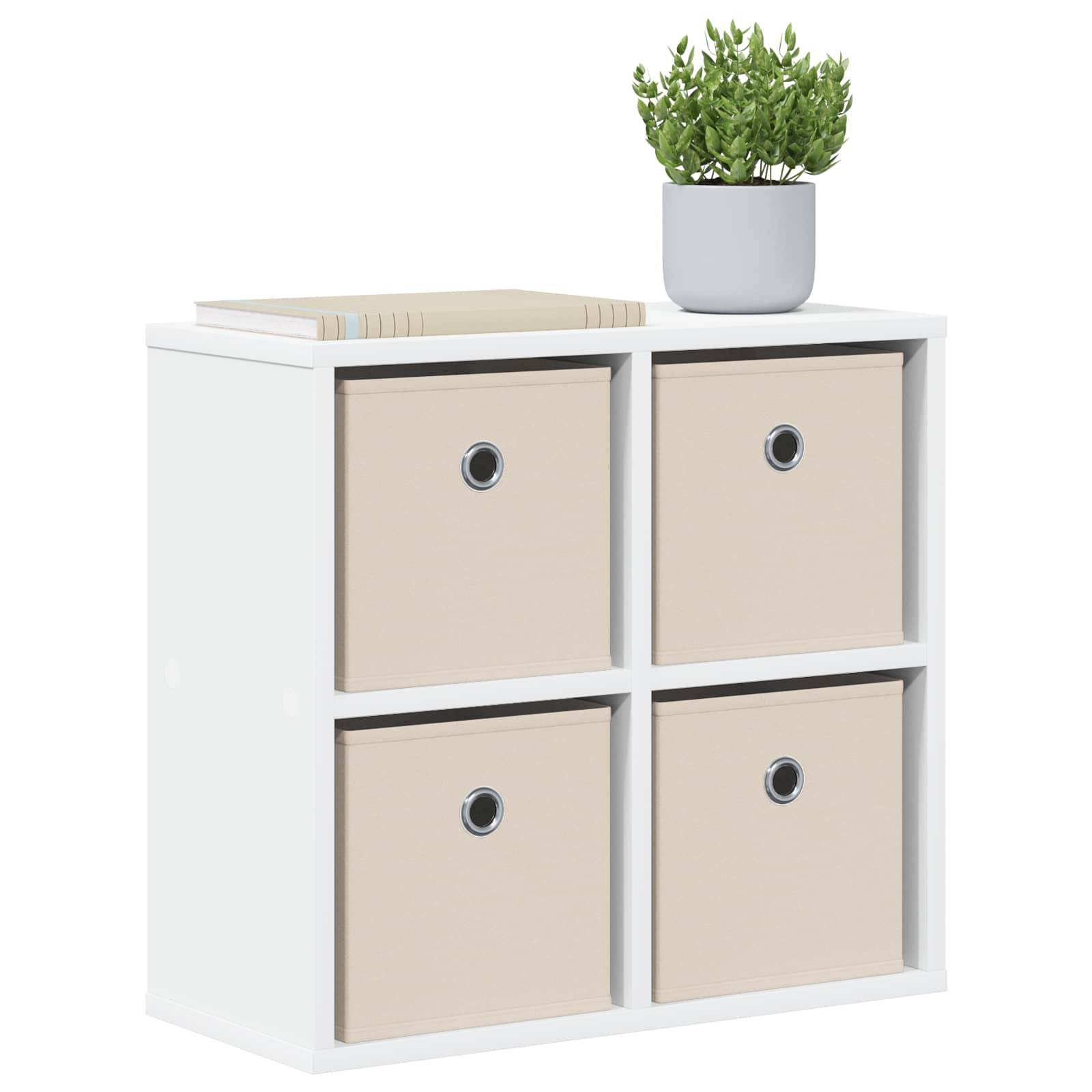 vidaXL Sideboard mit Schubladen Weiß 49,5 x 22 x 47 cm