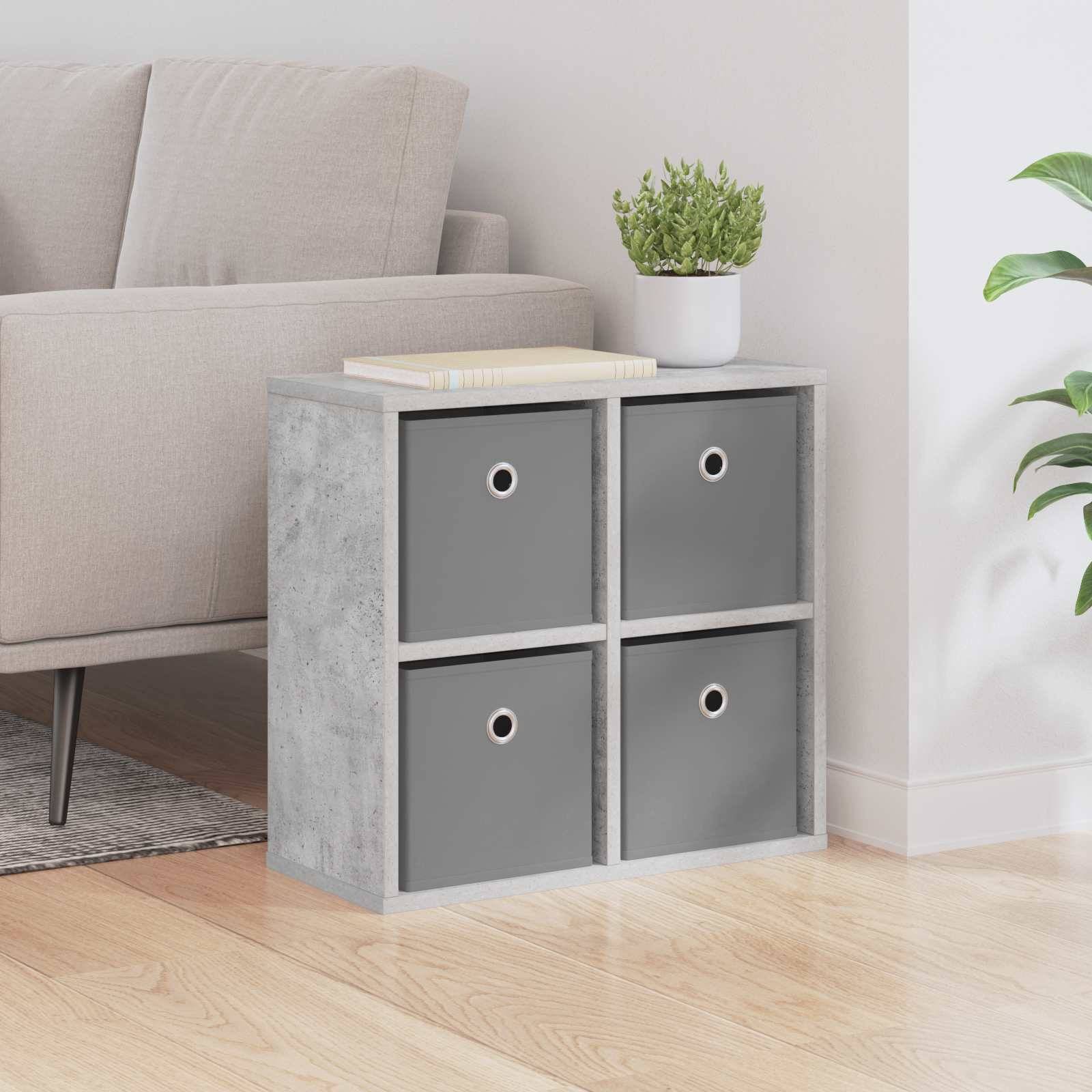vidaXL Sideboard mit Schubladen Beton Grau 49,5 x 22 x 47 cm