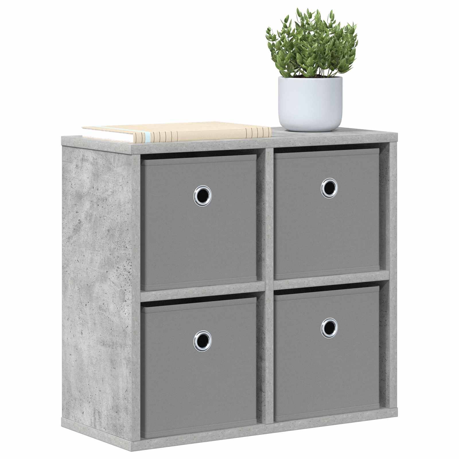 vidaXL Sideboard mit Schubladen Beton Grau 49,5 x 22 x 47 cm