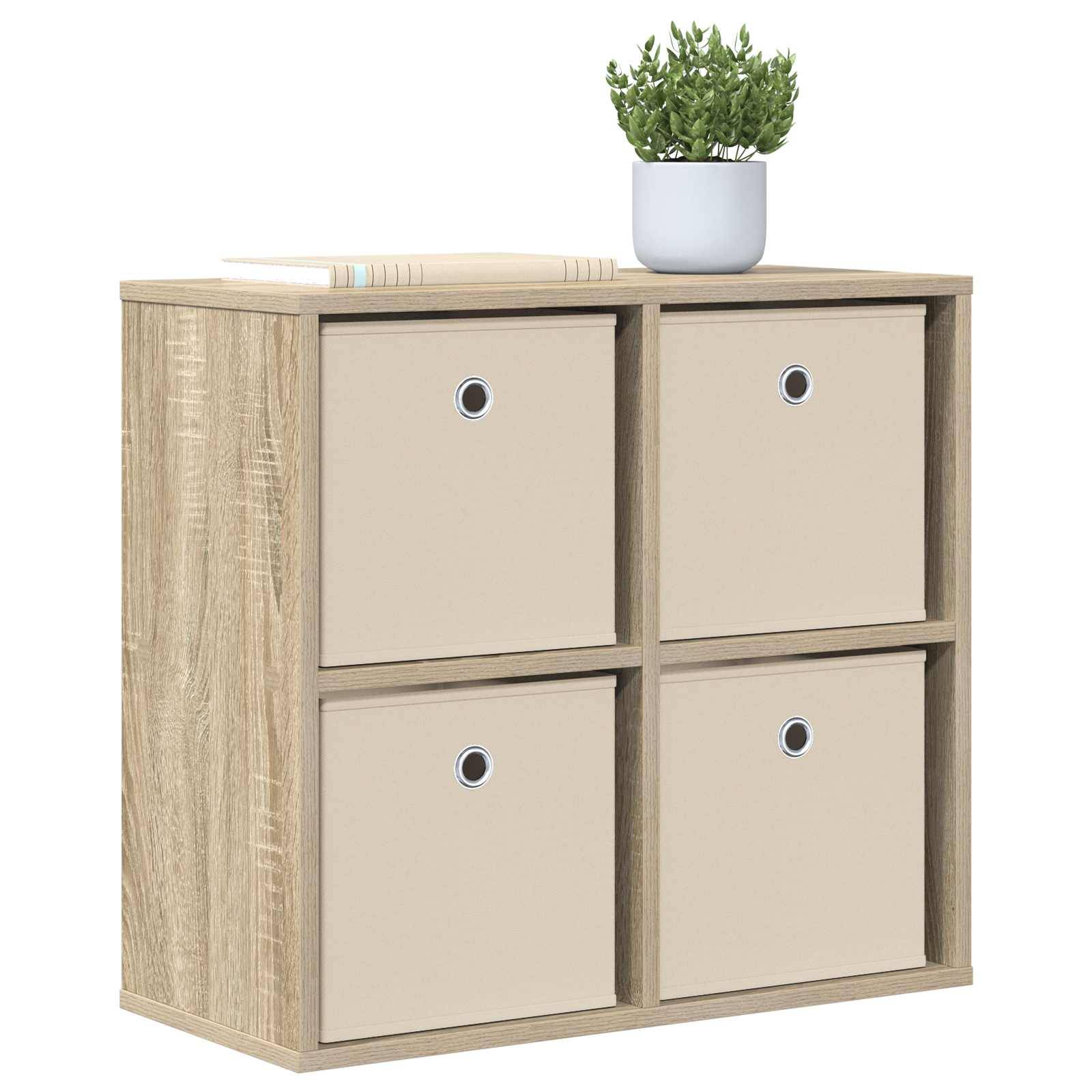 vidaXL Sideboard mit Schubladen Sonoma-Eiche 59,5 x 27 x 57 cm
