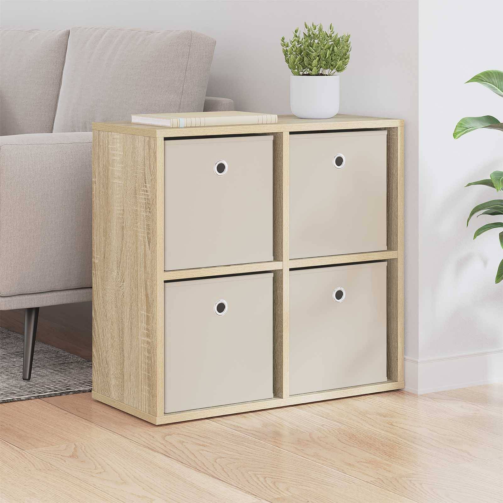 vidaXL Sideboard mit Schubladen Sonoma-Eiche 59,5 x 27 x 57 cm