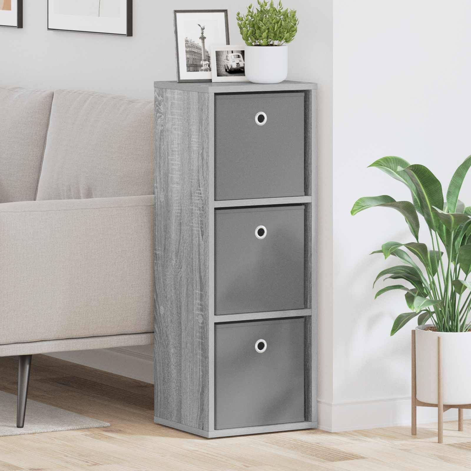 vidaXL Sideboard mit Schubladen Graues Sonoma 30,5 x 27 x 84,5 cm