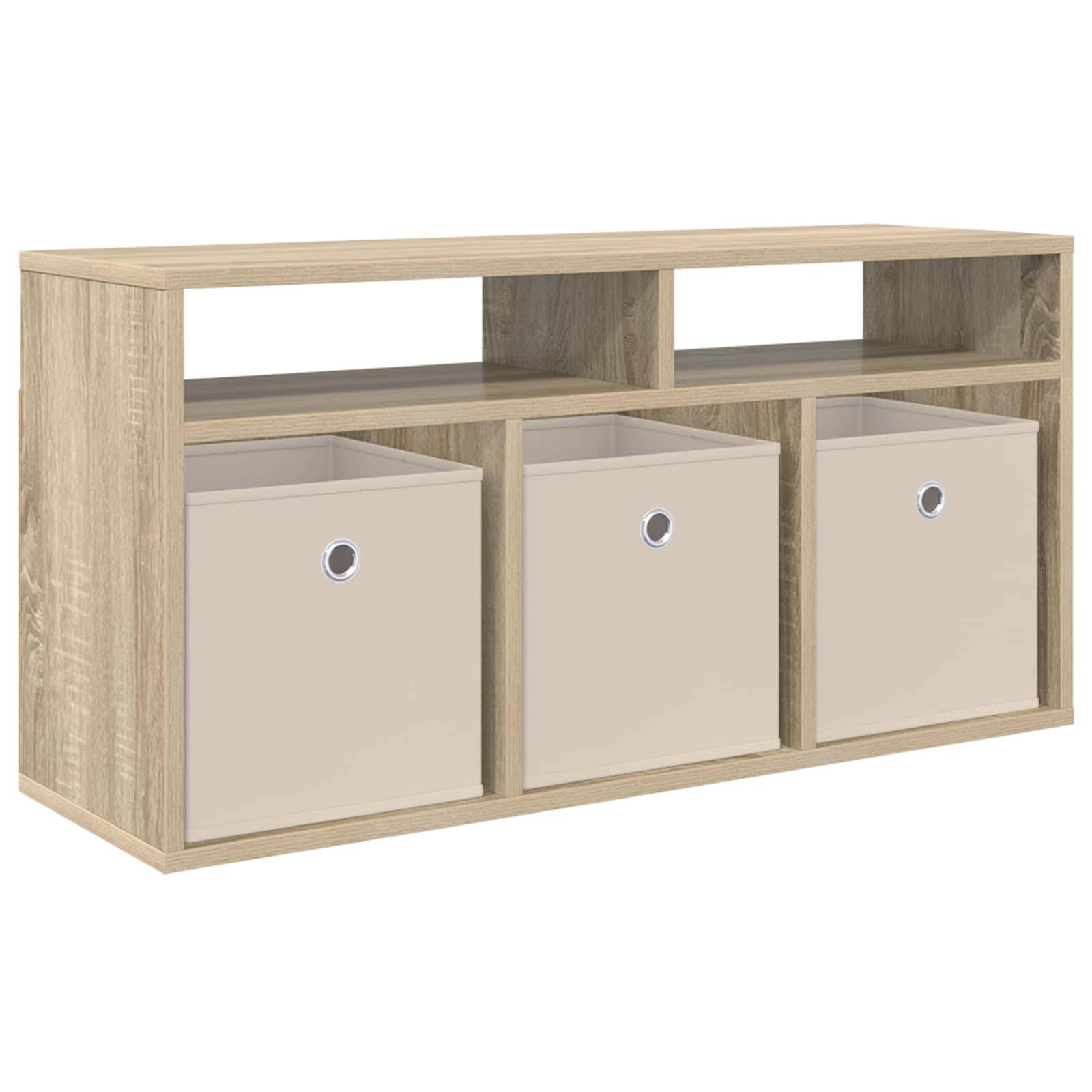 vidaXL Lowboard mit Schubladen Sonoma-Eiche 87 x 27,5 x 43 cm