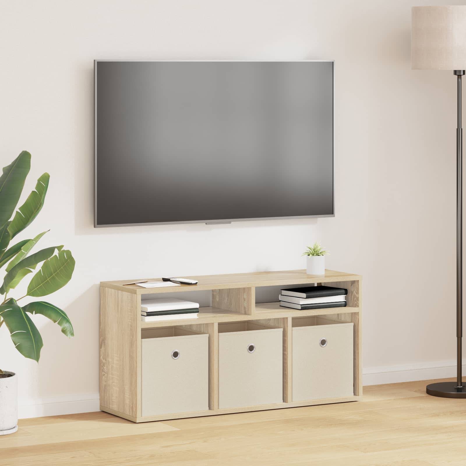 vidaXL Lowboard mit Schubladen Sonoma-Eiche 87 x 27,5 x 43 cm