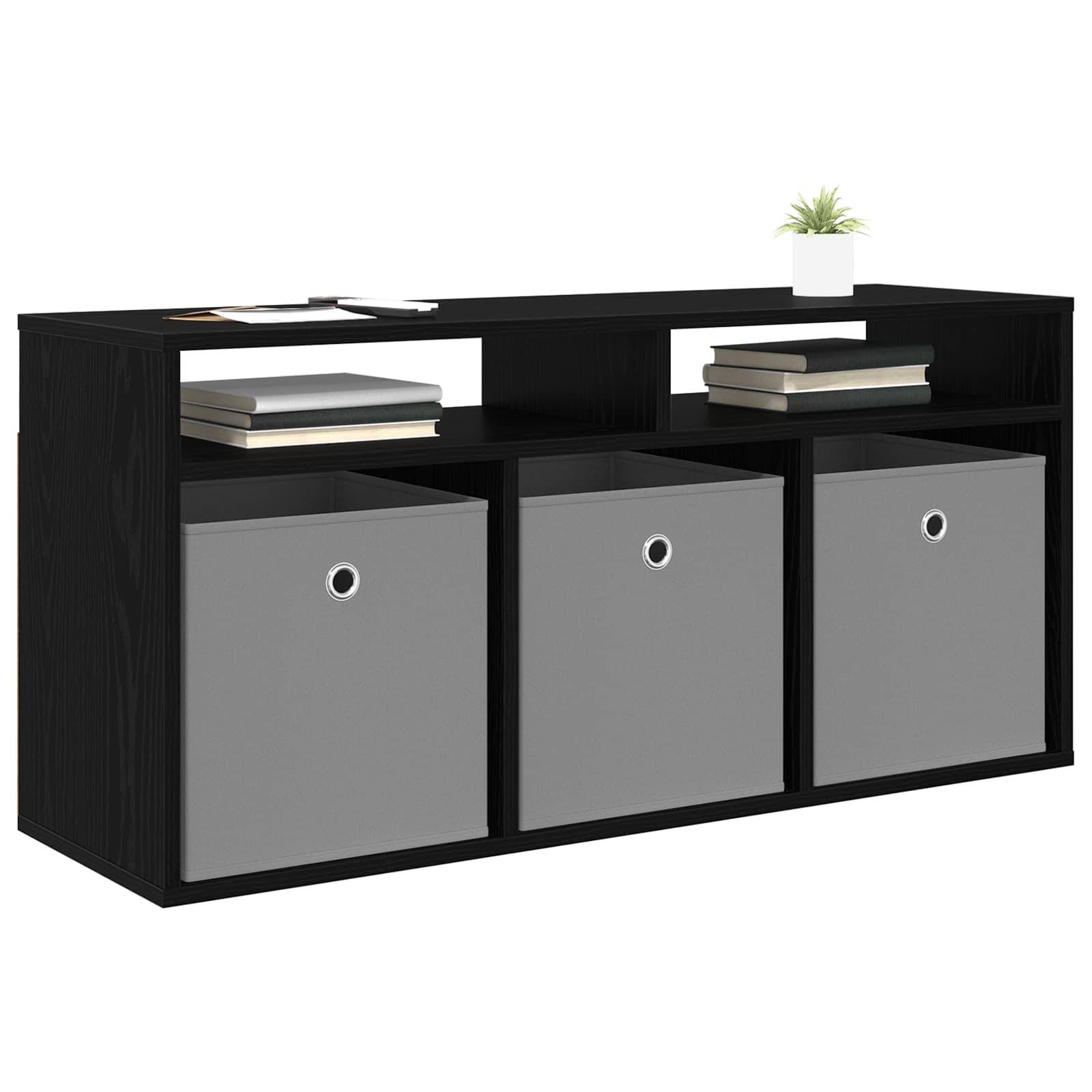 vidaXL Lowboard mit Schubladen Schwarz Eichen-Optik 102 x 32 x 48,5 cm