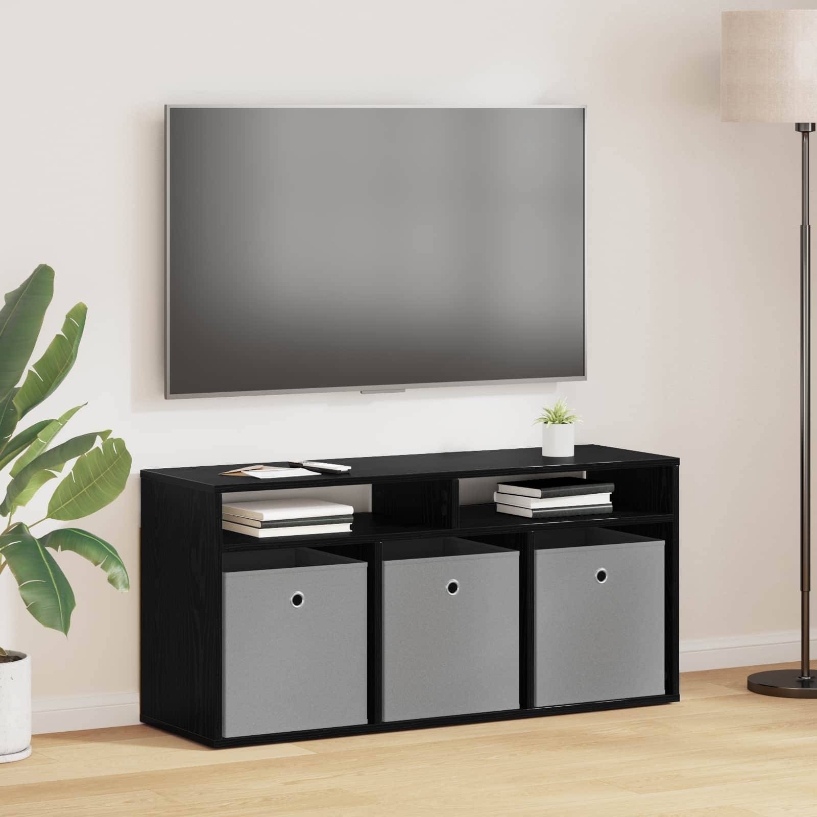 vidaXL Lowboard mit Schubladen Schwarz Eichen-Optik 102 x 32 x 48,5 cm