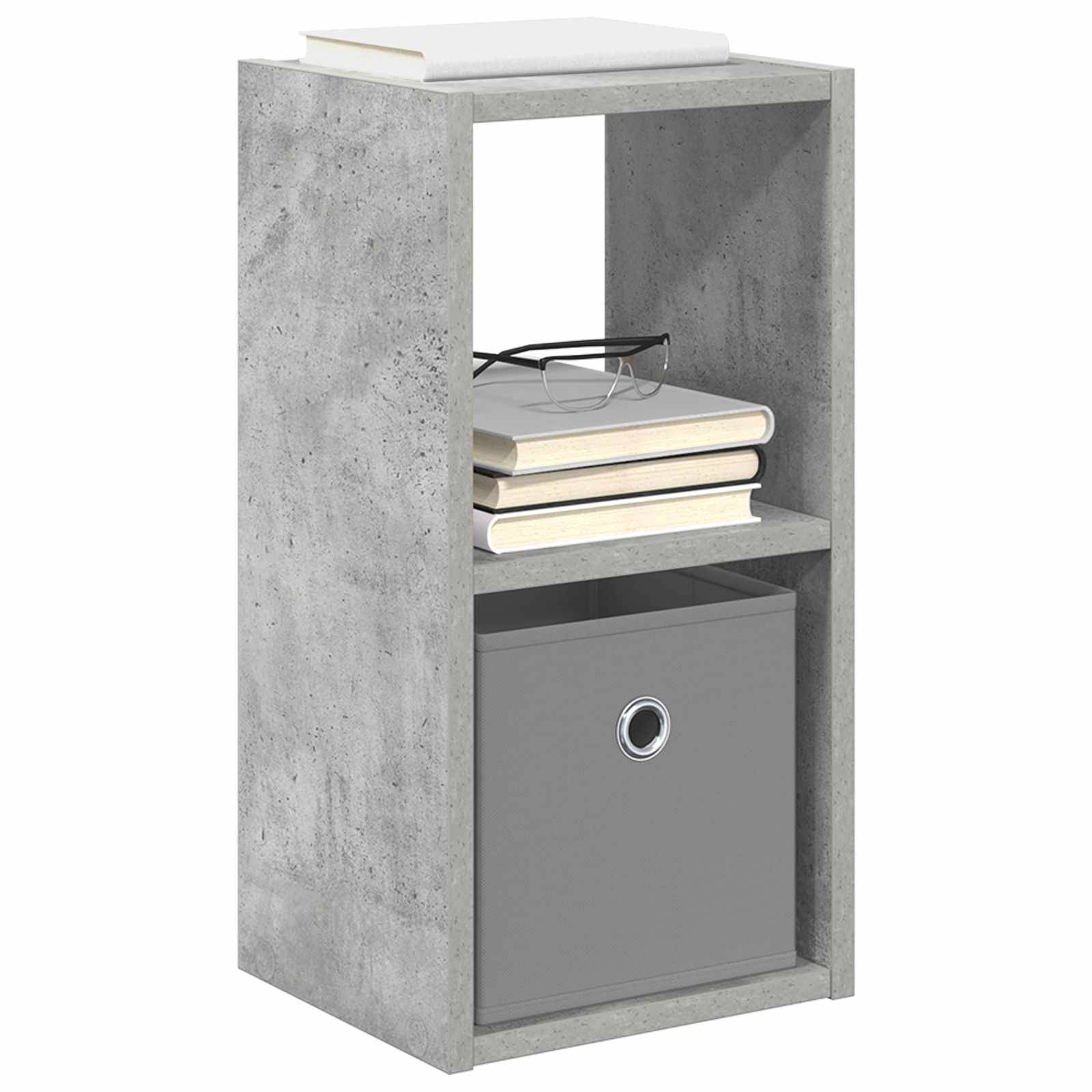 vidaXL Nachttisch Beton Grau 25,5 x 22 x 49,5 cm Holzwerkstoff