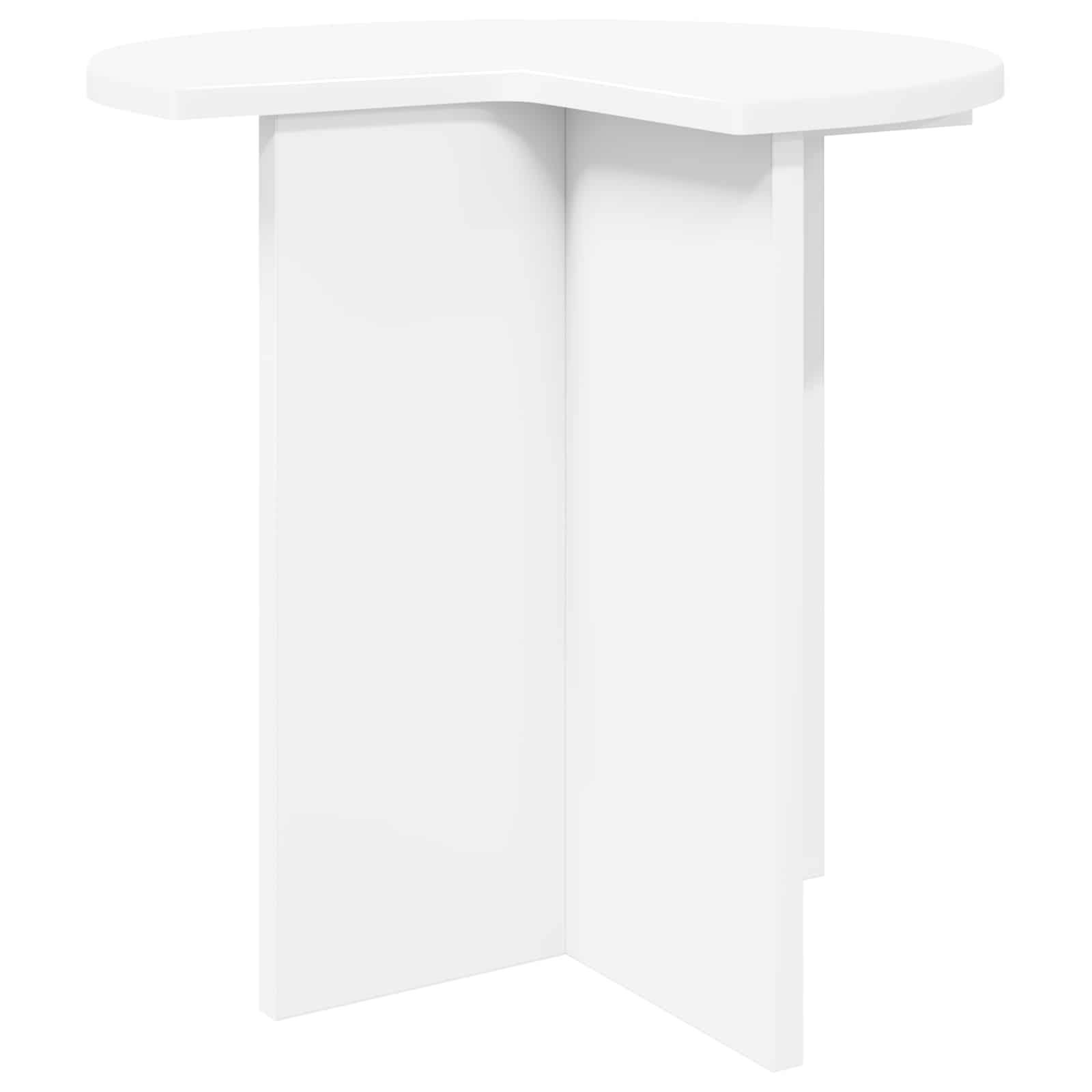 vidaXL Beistelltisch mit Speicher Weiß Ø 39 x 38 cm Holzwerkstoff
