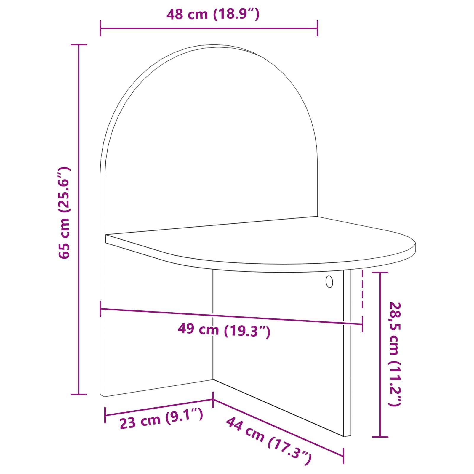 vidaXL Nachttisch Artisan-Eiche 48 x 49 x 65 cm Holzwerkstoff