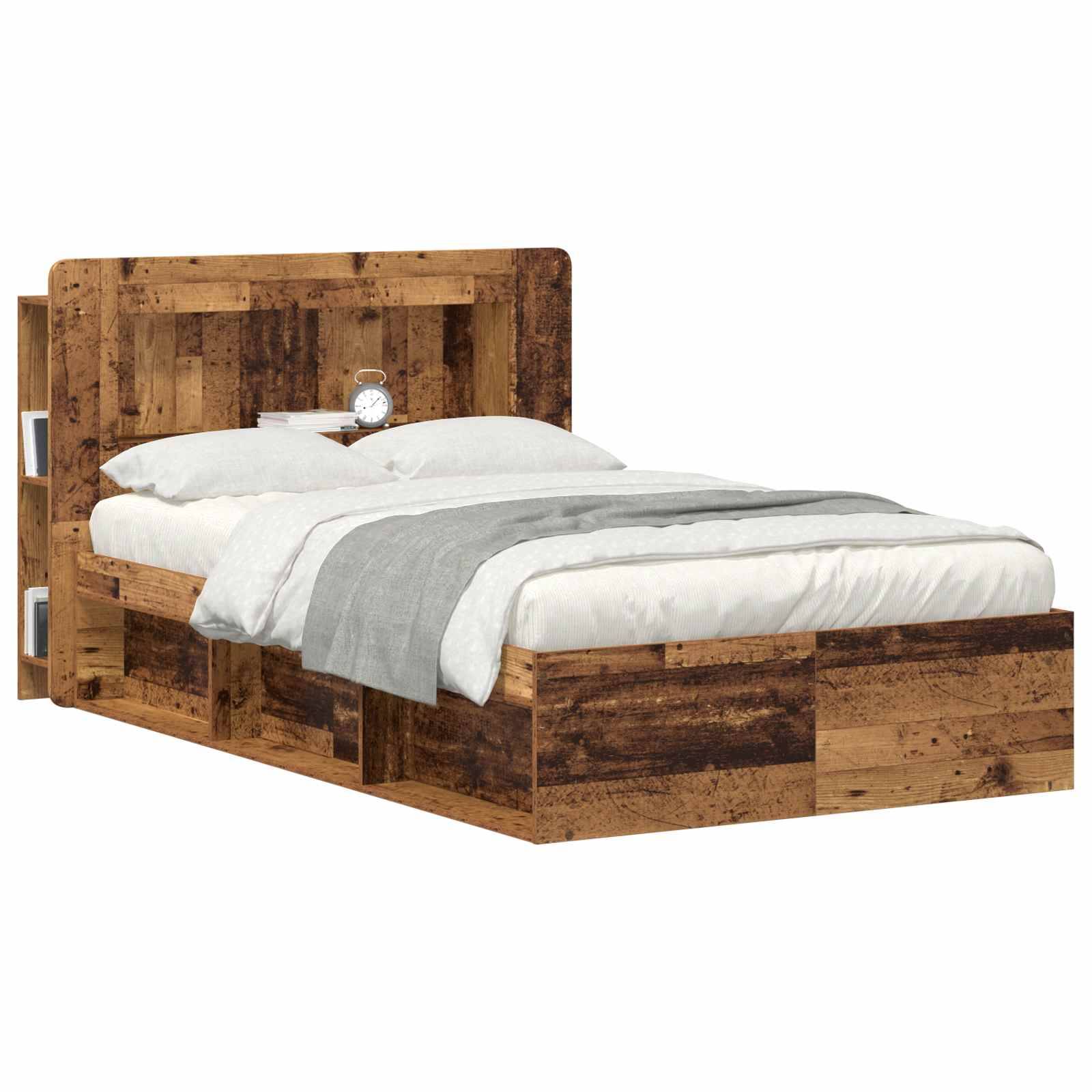vidaXL Kopfteil-Schrank mit Speicher Altholz Holzwerkstoff