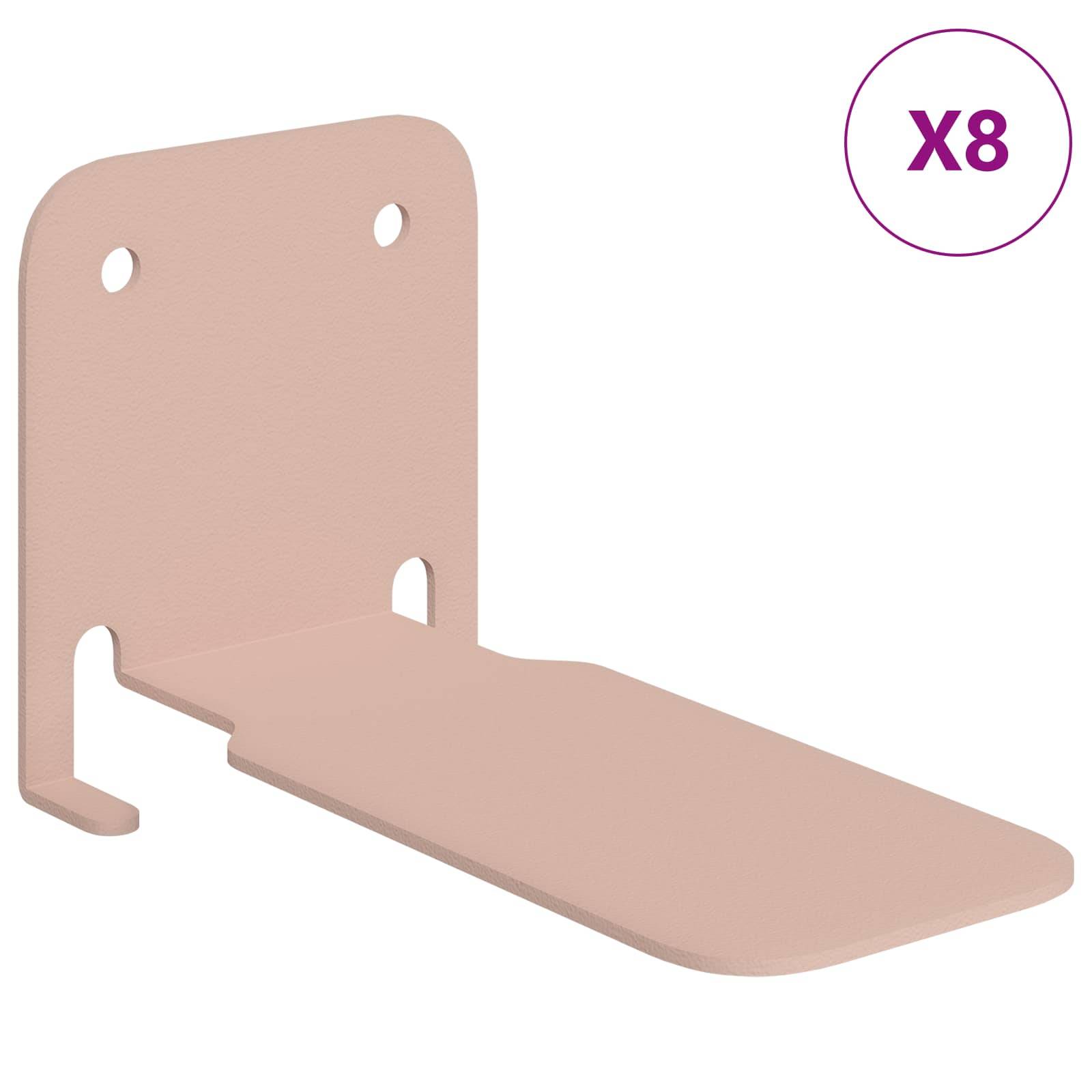 vidaXL Schwebendes Regal mit Regal 8 pcs Rosa 6 x 10,8 x 6,6 cm