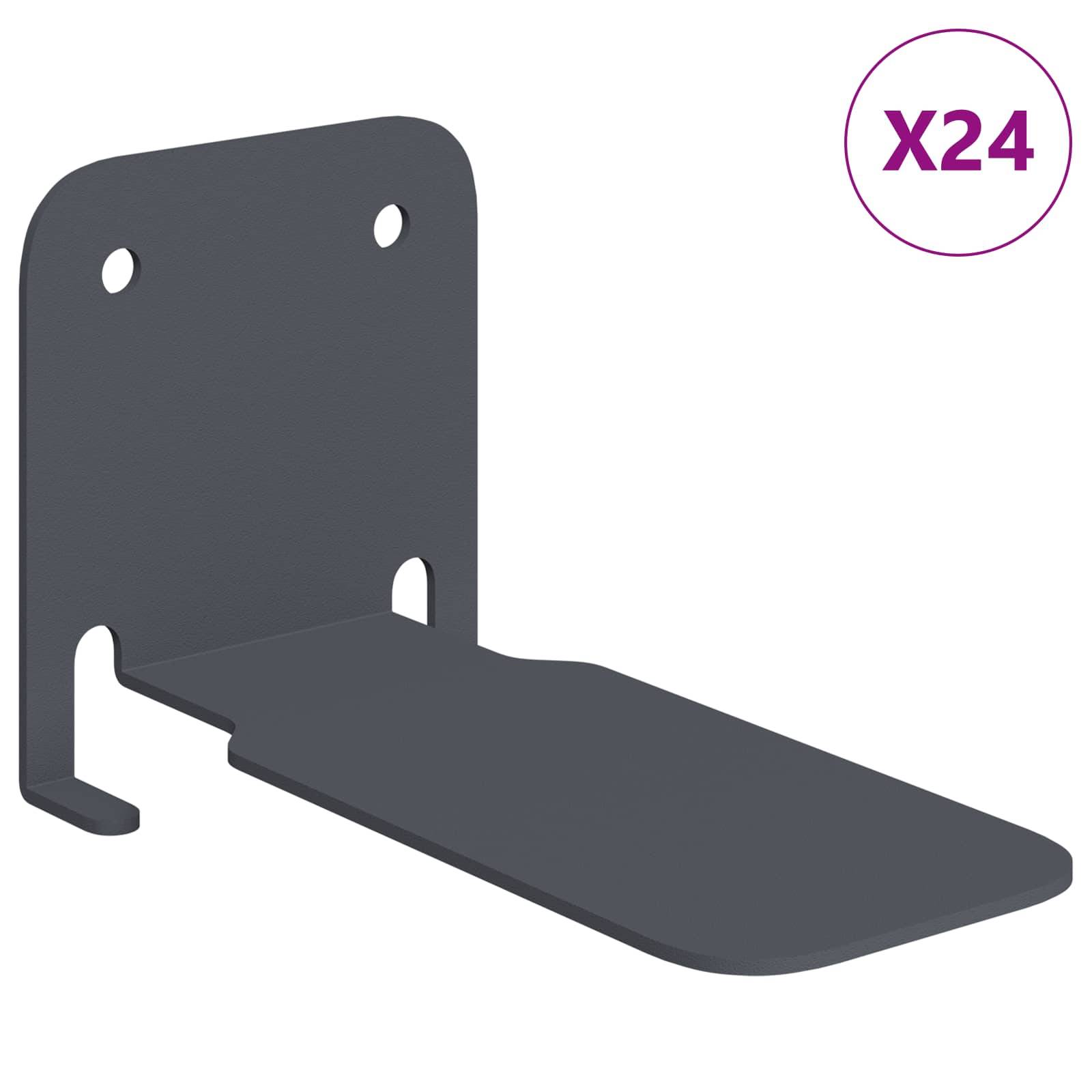 vidaXL Schwebendes Regal mit Regal 24 pcs Anthrazit 6 x 10,8 x 6,6 cm