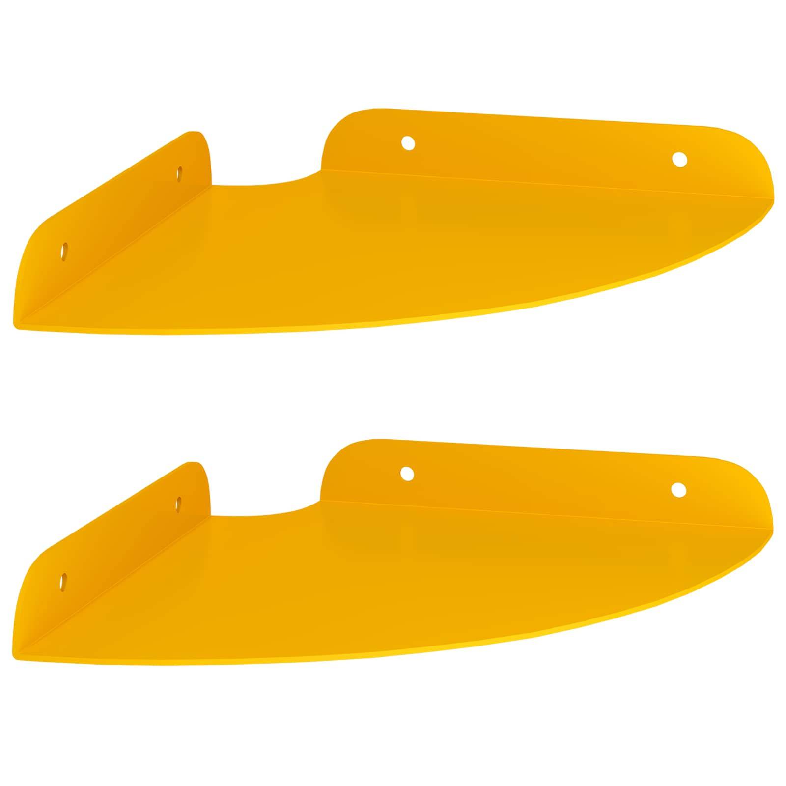 vidaXL Schwebendes Regal mit Regal 2 pcs Senfgelb 18 x 18 x 2 cm