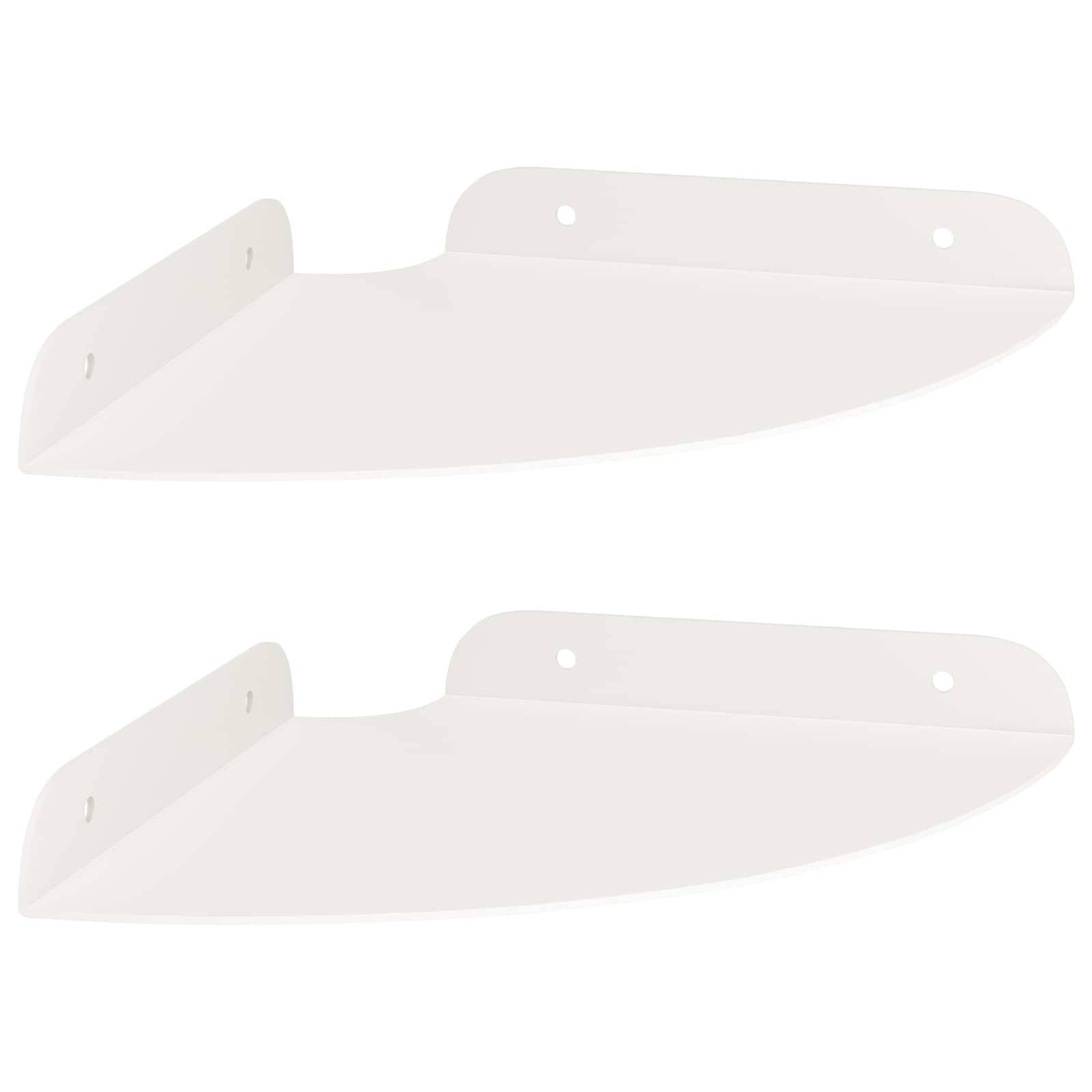 vidaXL Schwebendes Regal mit Regal 2 pcs Weiß 18 x 18 x 2 cm