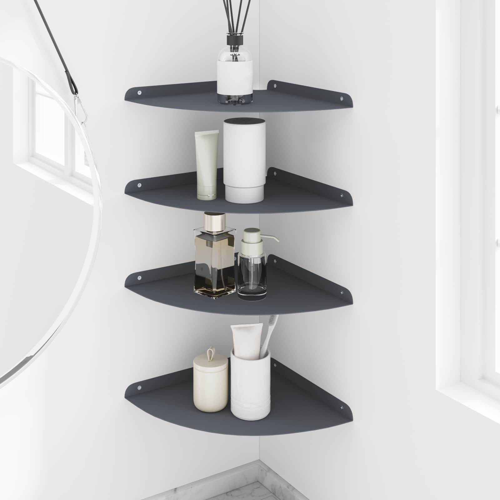 vidaXL Schwebendes Regal mit Regal 4 pcs Anthrazit 30 x 30 x 2 cm