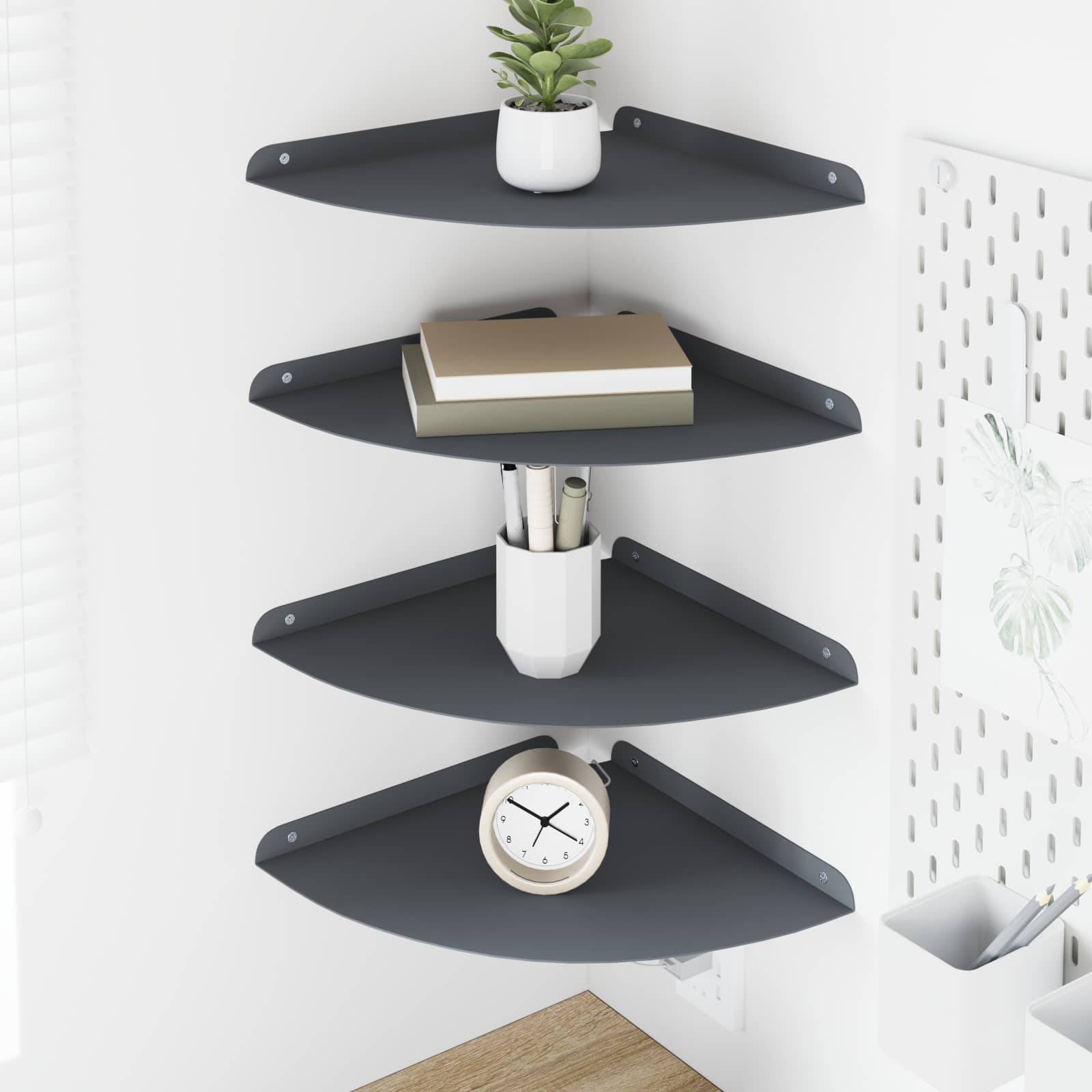 vidaXL Schwebendes Regal mit Regal 4 pcs Anthrazit 30 x 30 x 2 cm