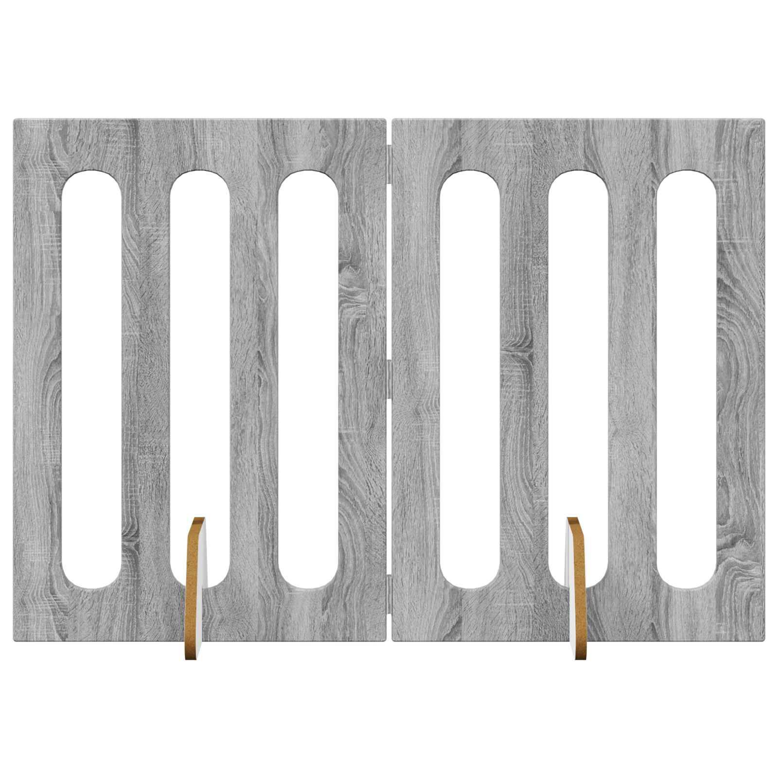 vidaXL Faltbarer Haustierzaun 2 pcs Graues Sonoma 100,5 x 38 x 70 cm