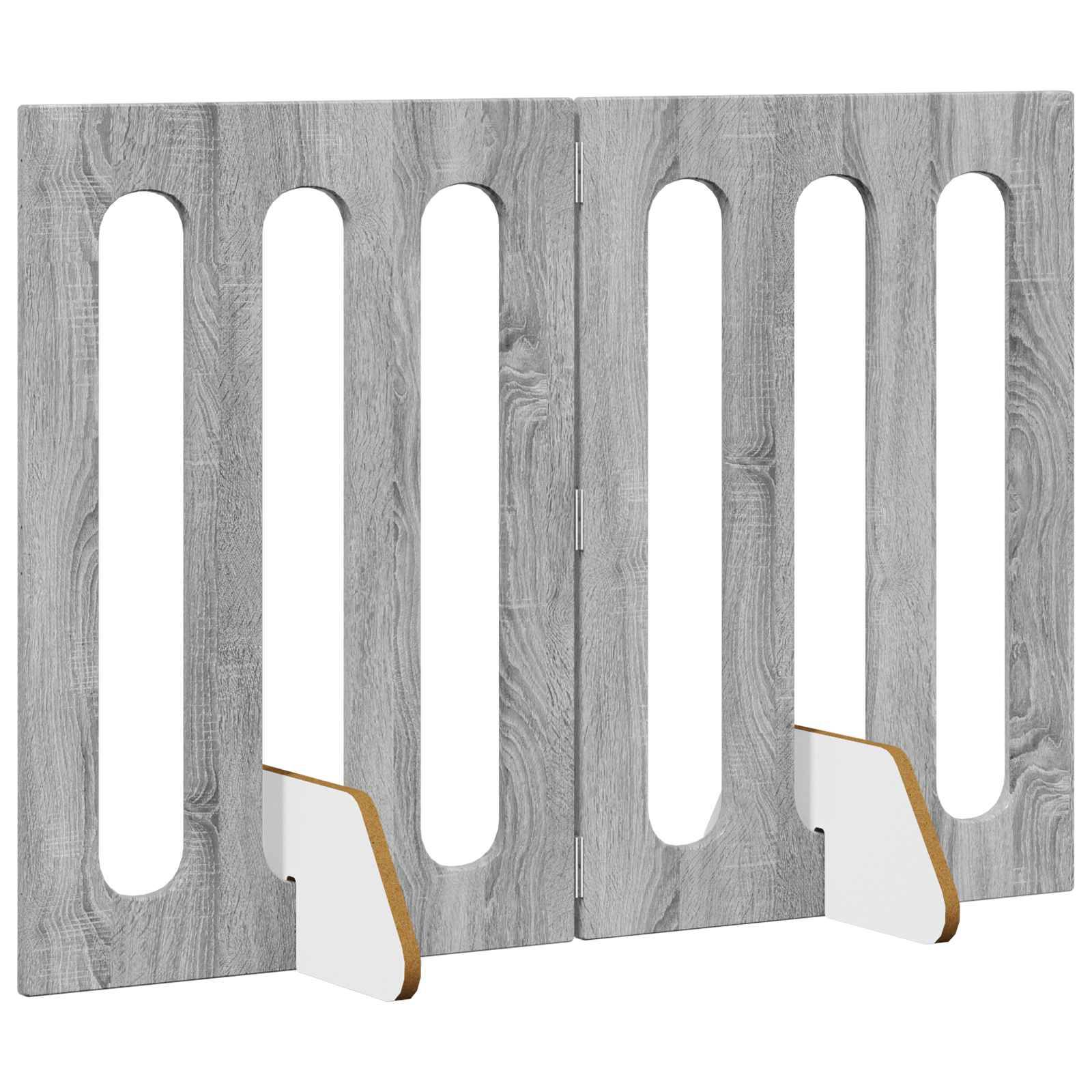 vidaXL Faltbarer Haustierzaun 2 pcs Graues Sonoma 100,5 x 38 x 70 cm