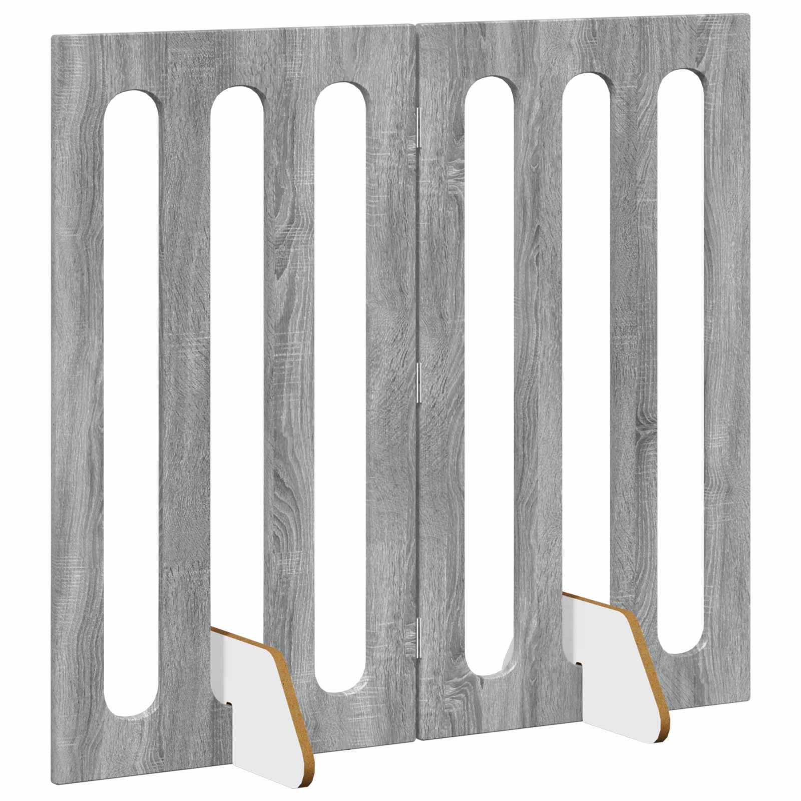 vidaXL Faltbarer Haustierzaun 2 pcs Graues Sonoma 100,5 x 38 x 90 cm