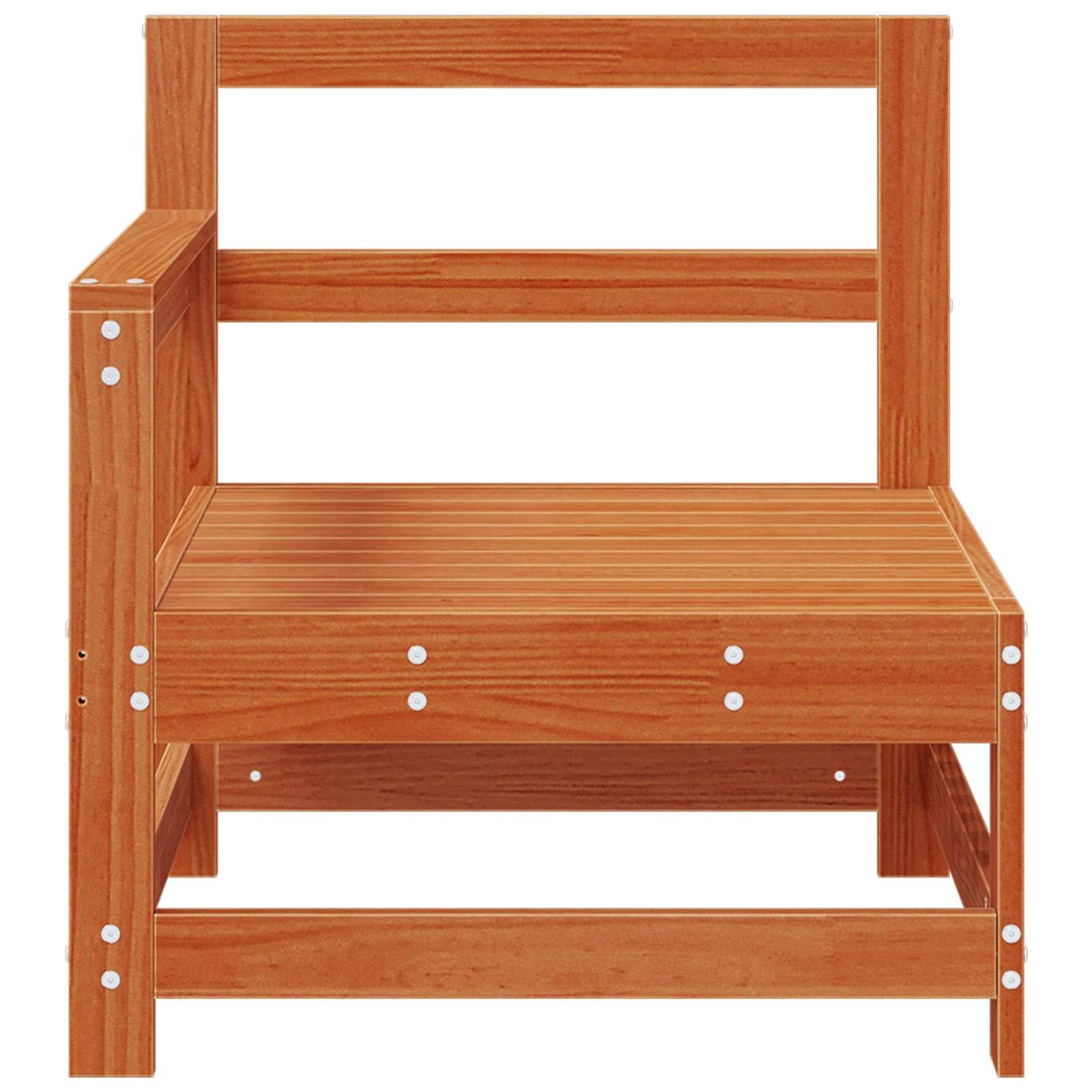 vidaXL Gartenecksofa Massives Kiefernholz Wachsbraun