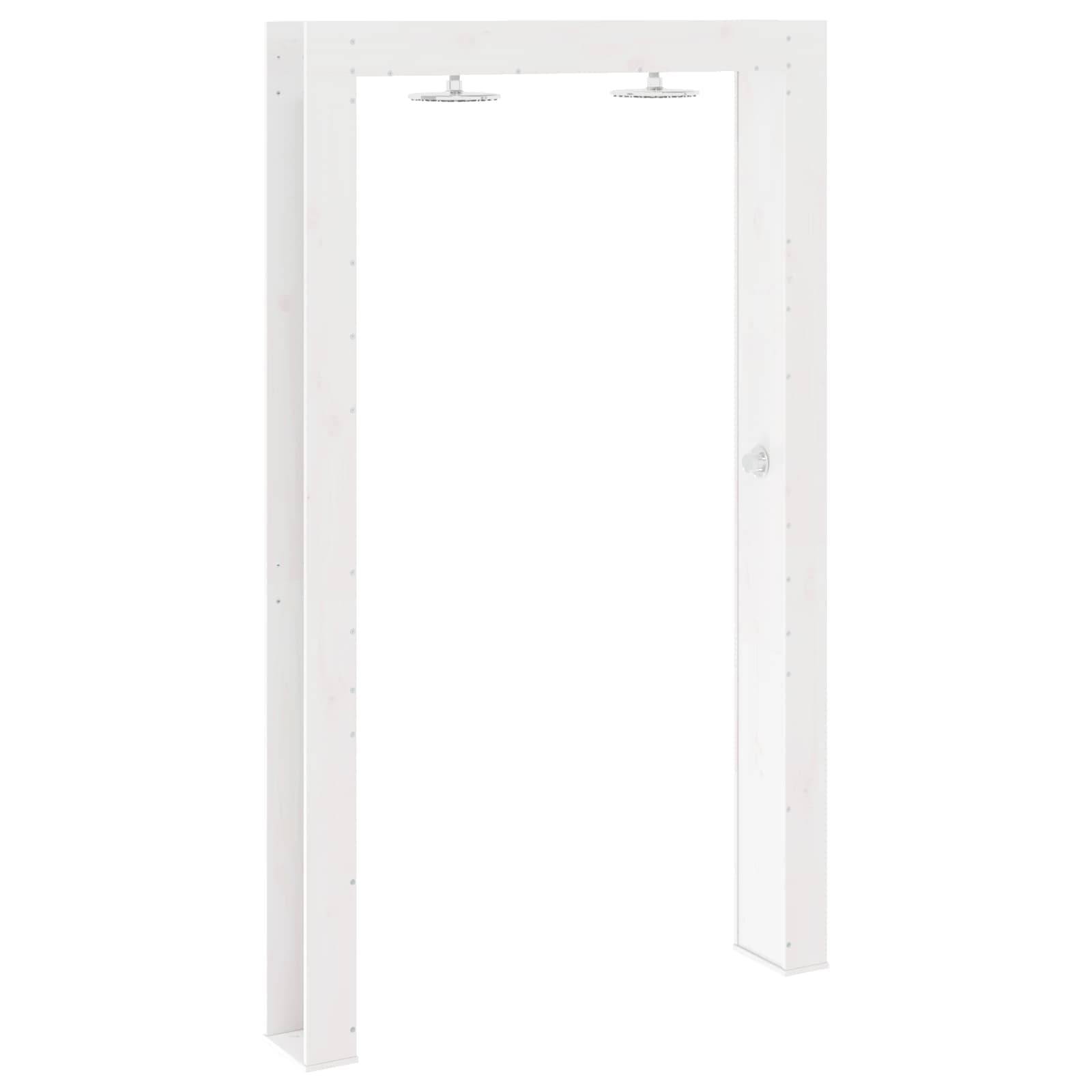 vidaXL Outdoor-Dusche Weiß 137 x 23 x 226 cm Massives Kiefernholz