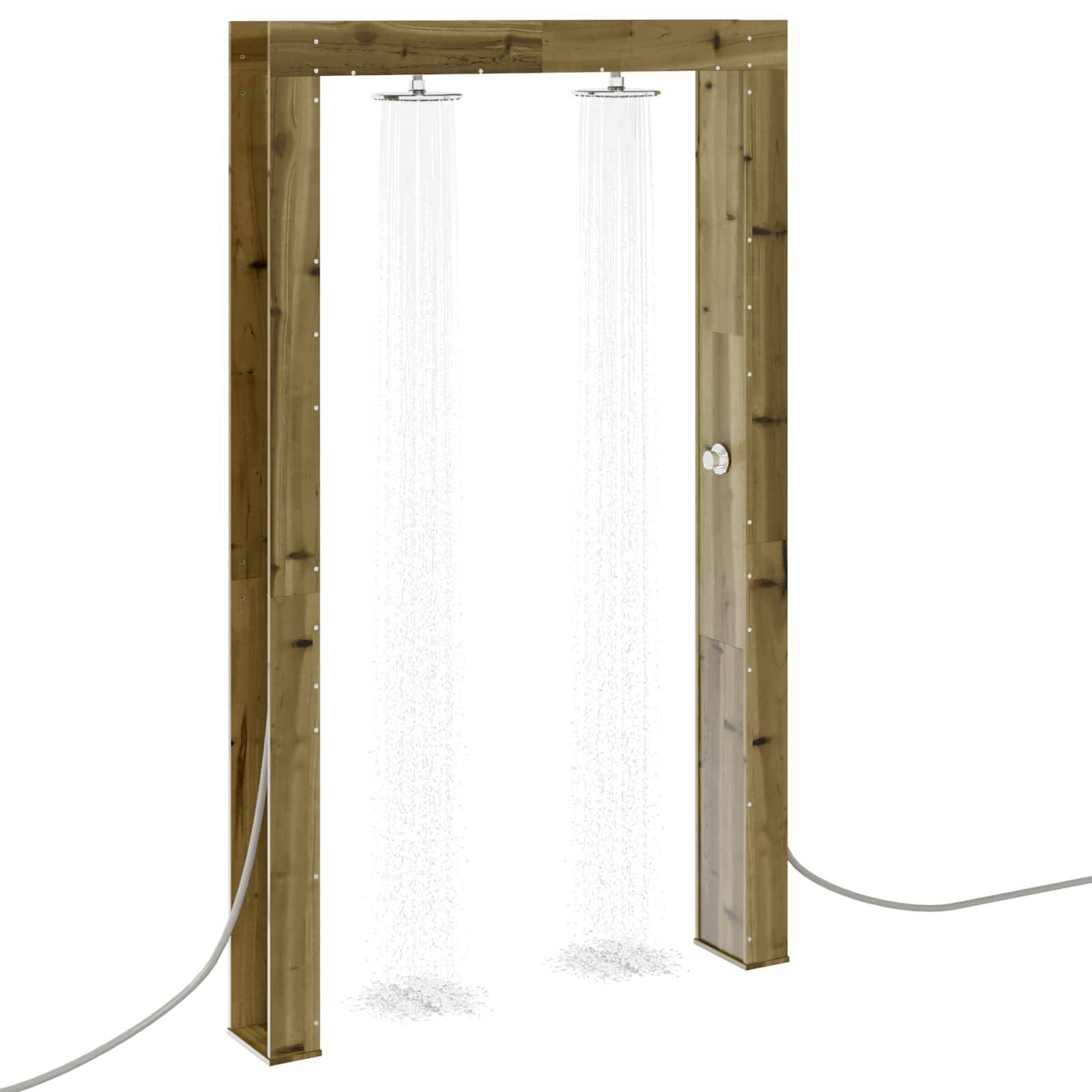 vidaXL Outdoor-Dusche Natur 137 x 23 x 226 cm