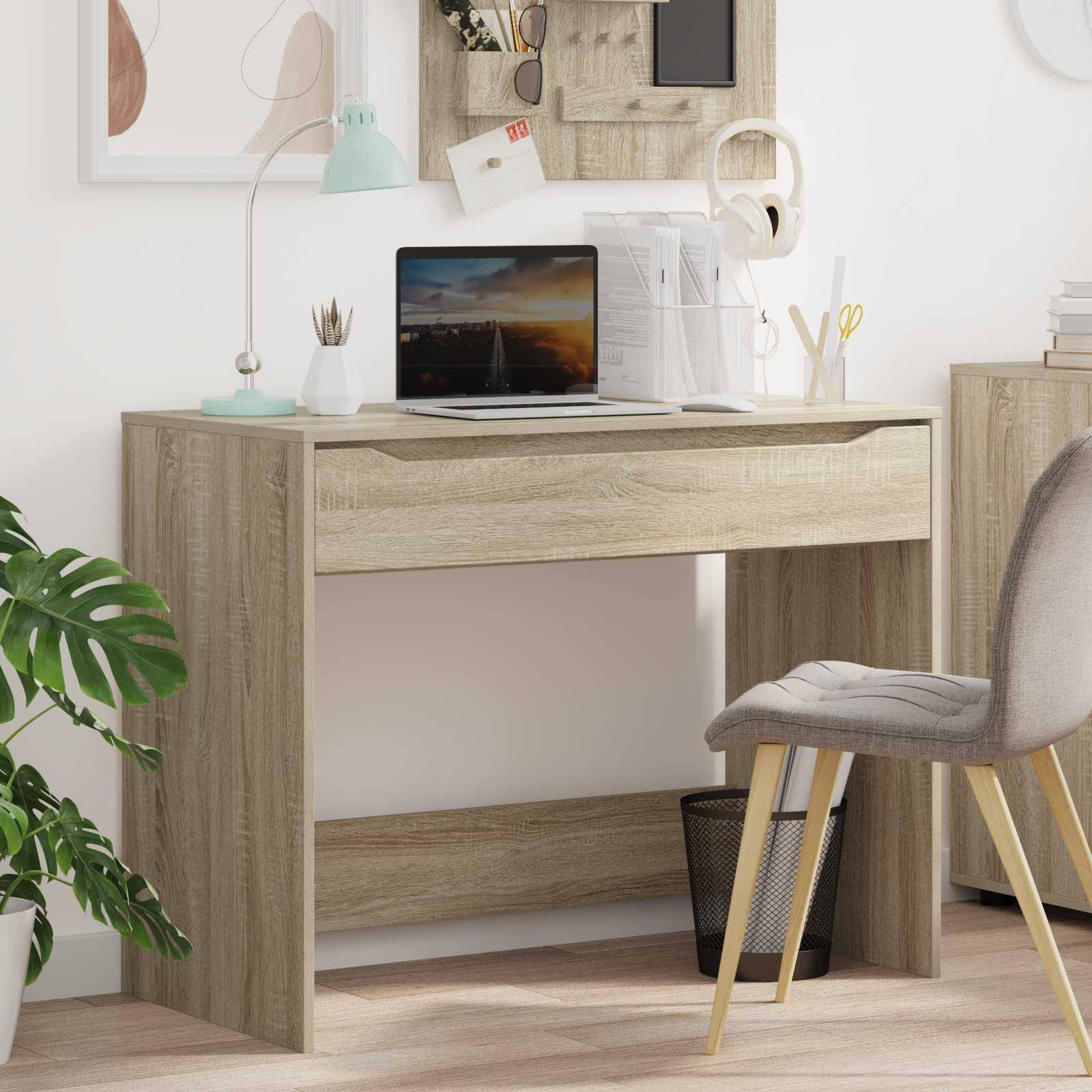 vidaXL Schreibtisch Sonoma-Eiche 100 x 50 x 78 cm Holzwerkstoff