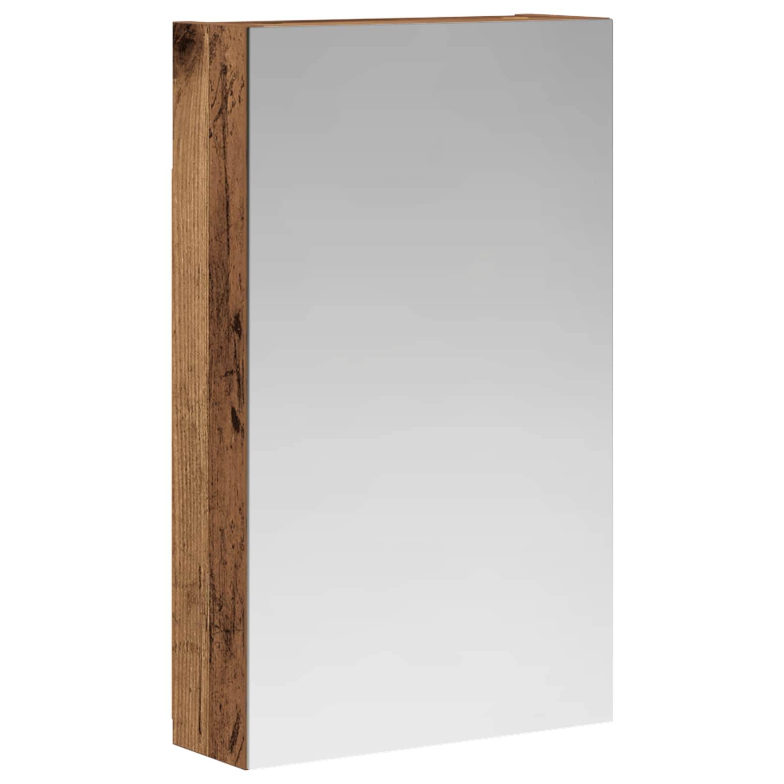 vidaXL Badezimmerspiegelschrank mit Regal Altholz 30 x 10,5 x 50 cm