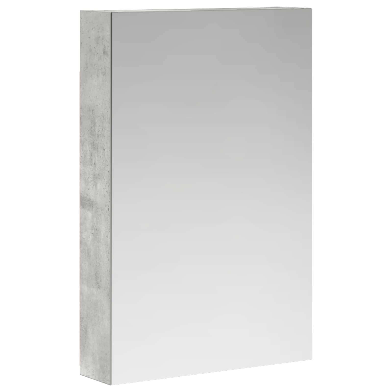 vidaXL Badezimmerspiegelschrank mit Tür Beton Grau 40 x 10,5 x 60,5 cm