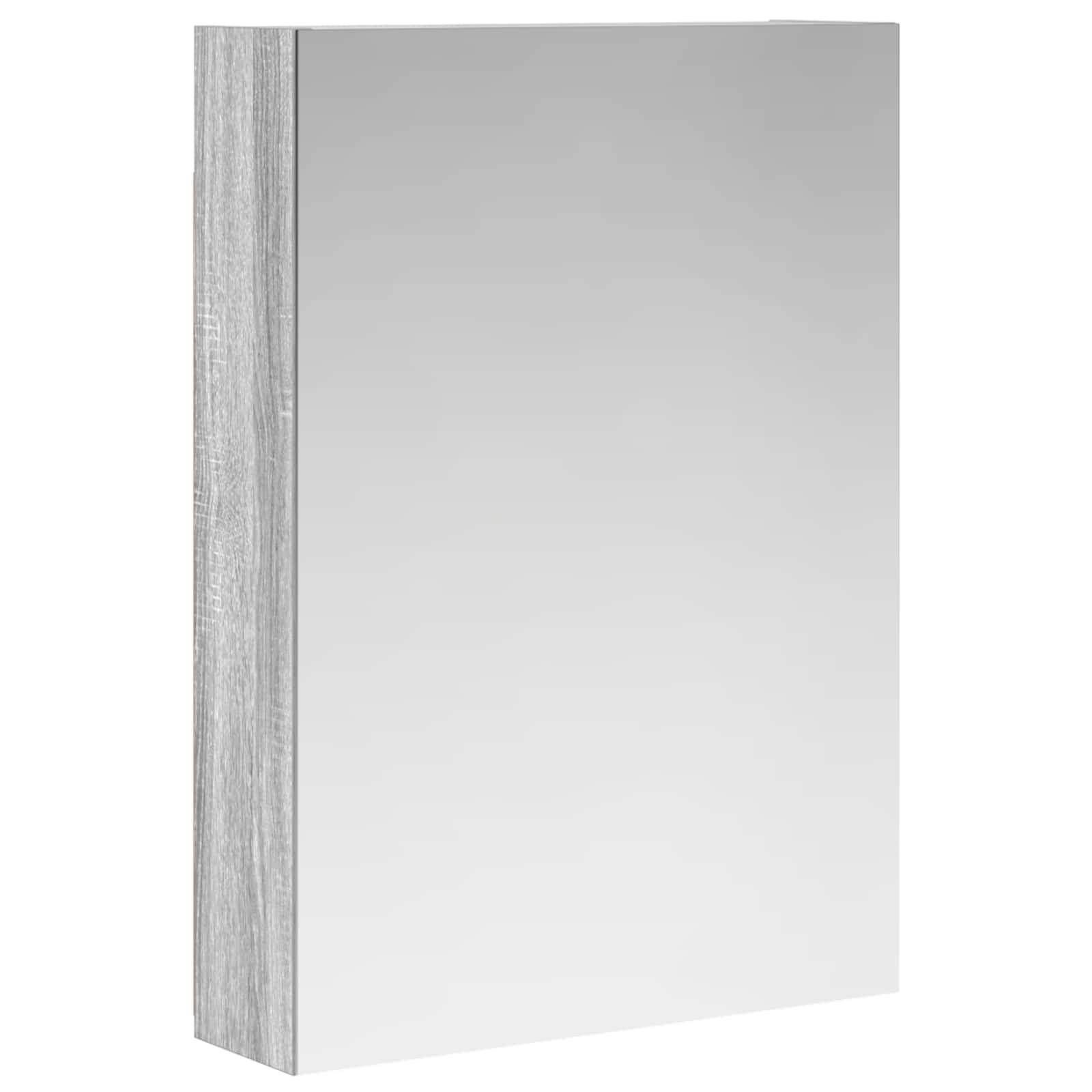 vidaXL Badezimmerspiegelschrank Graues Sonoma 50 x 14,5 x 70 cm