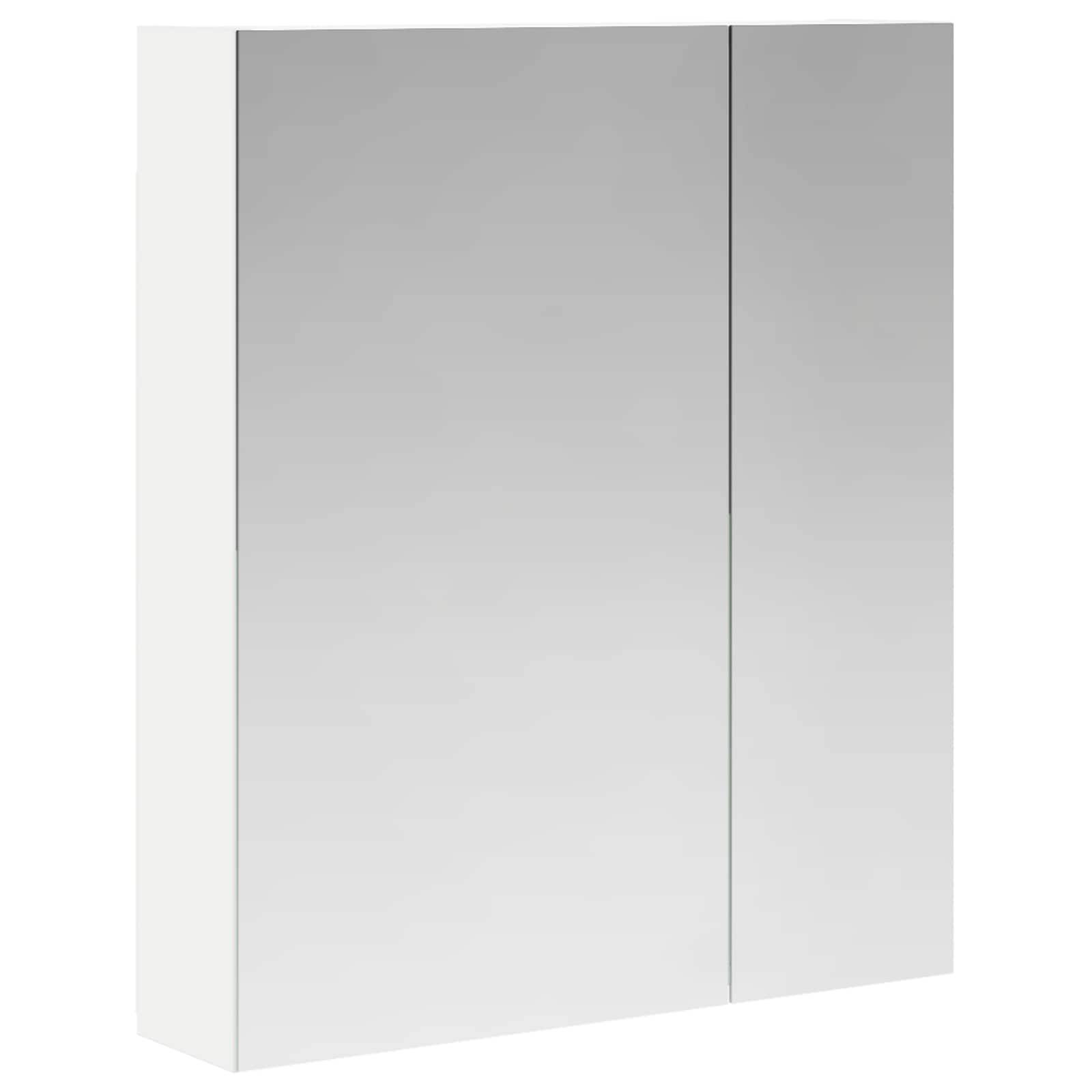 vidaXL Badezimmerspiegelschrank Weiß 60 x 14,5 x 70 cm Holzwerkstoff